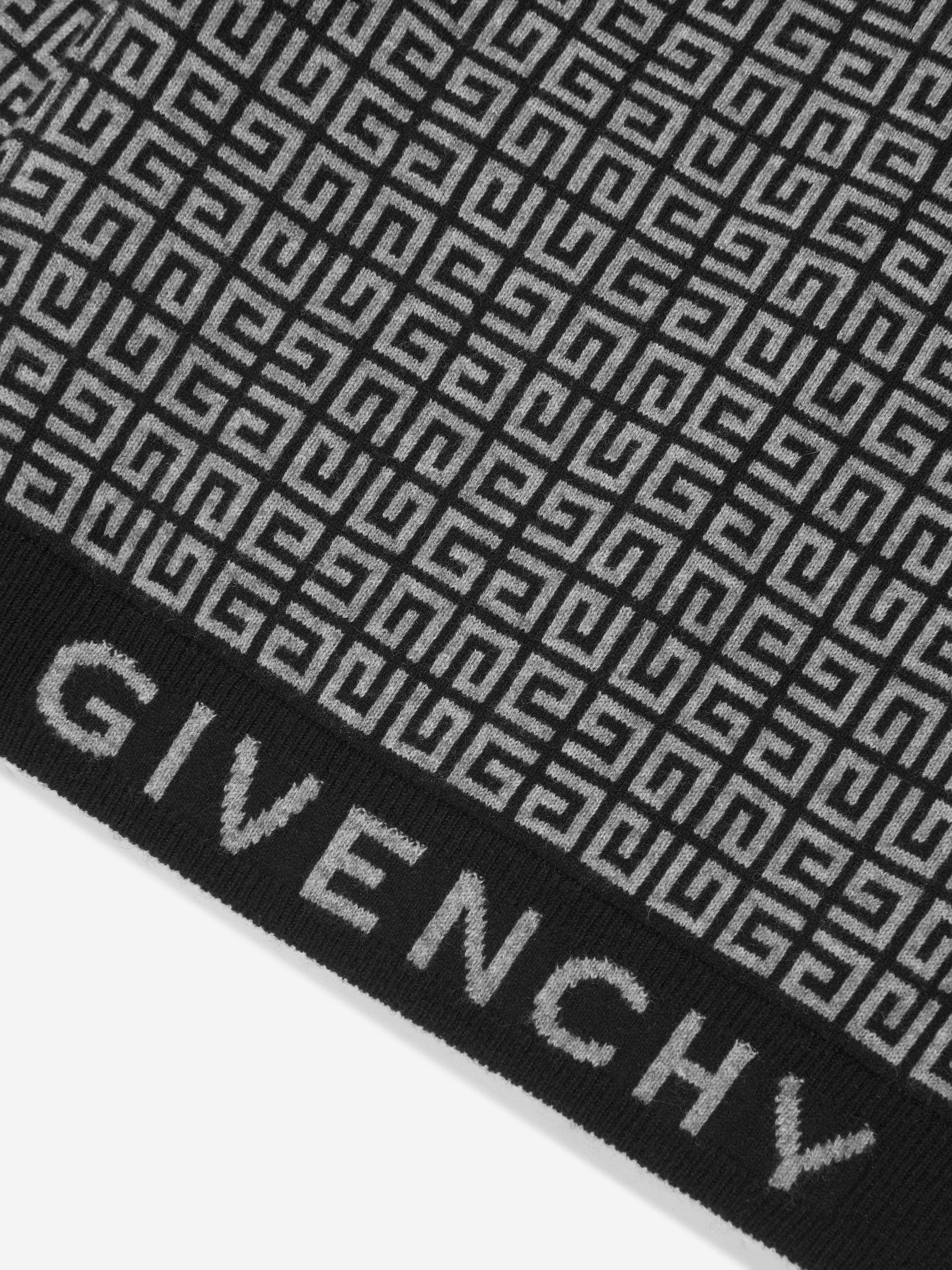 Givenchy Boys Knitted 4G Zip Up Top in Black