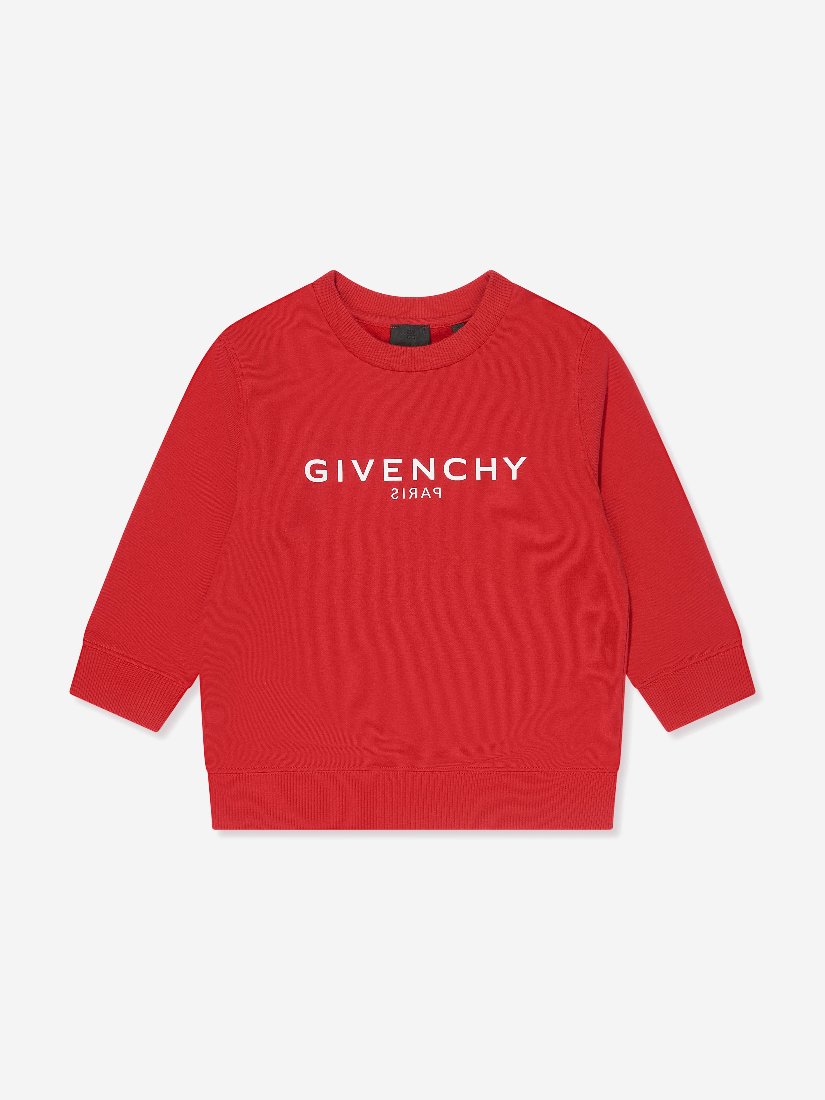 Givenchy Boys Logo Print Sweatshirt in Red