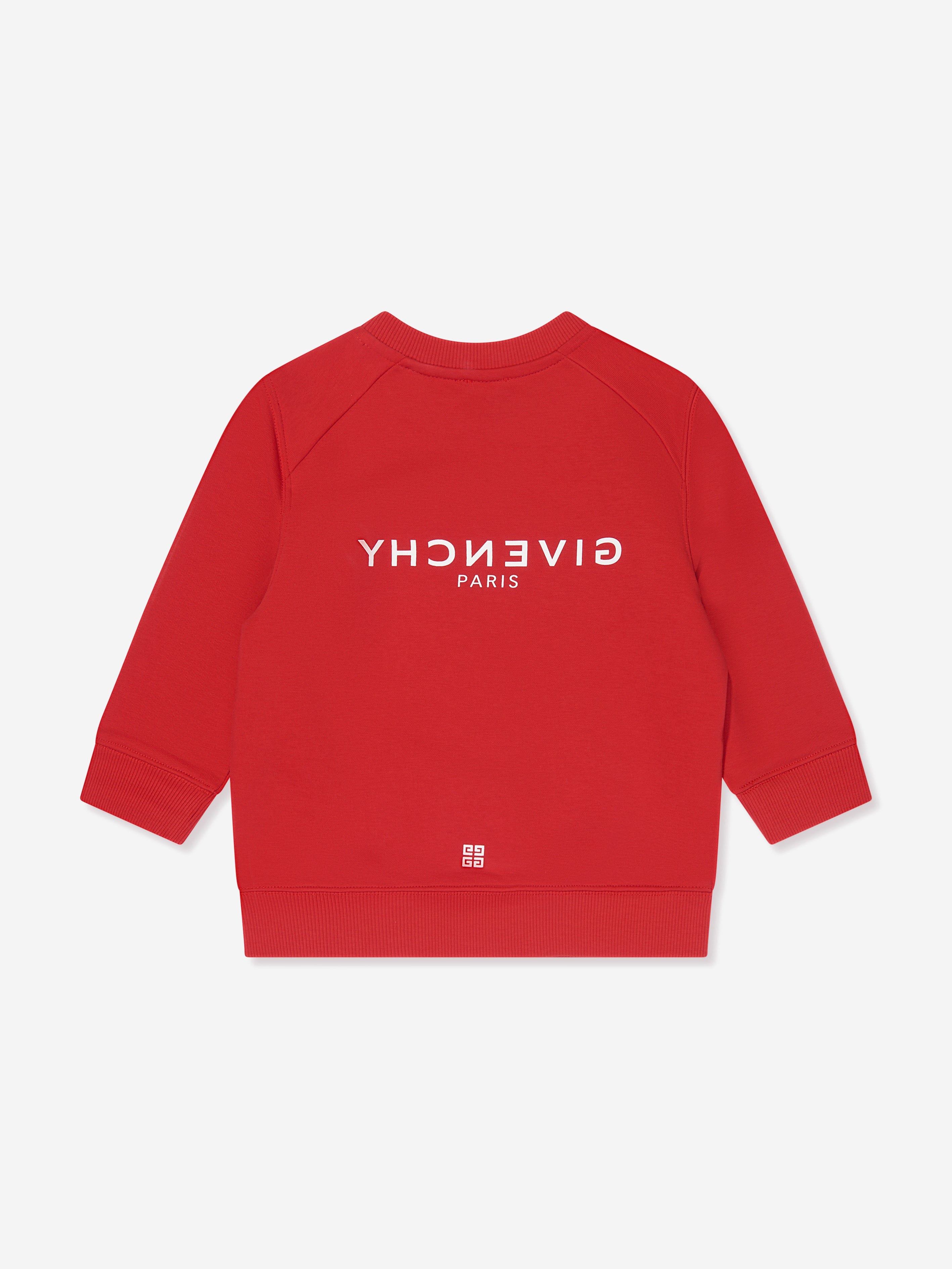 Givenchy Boys Logo Print Sweatshirt in Red