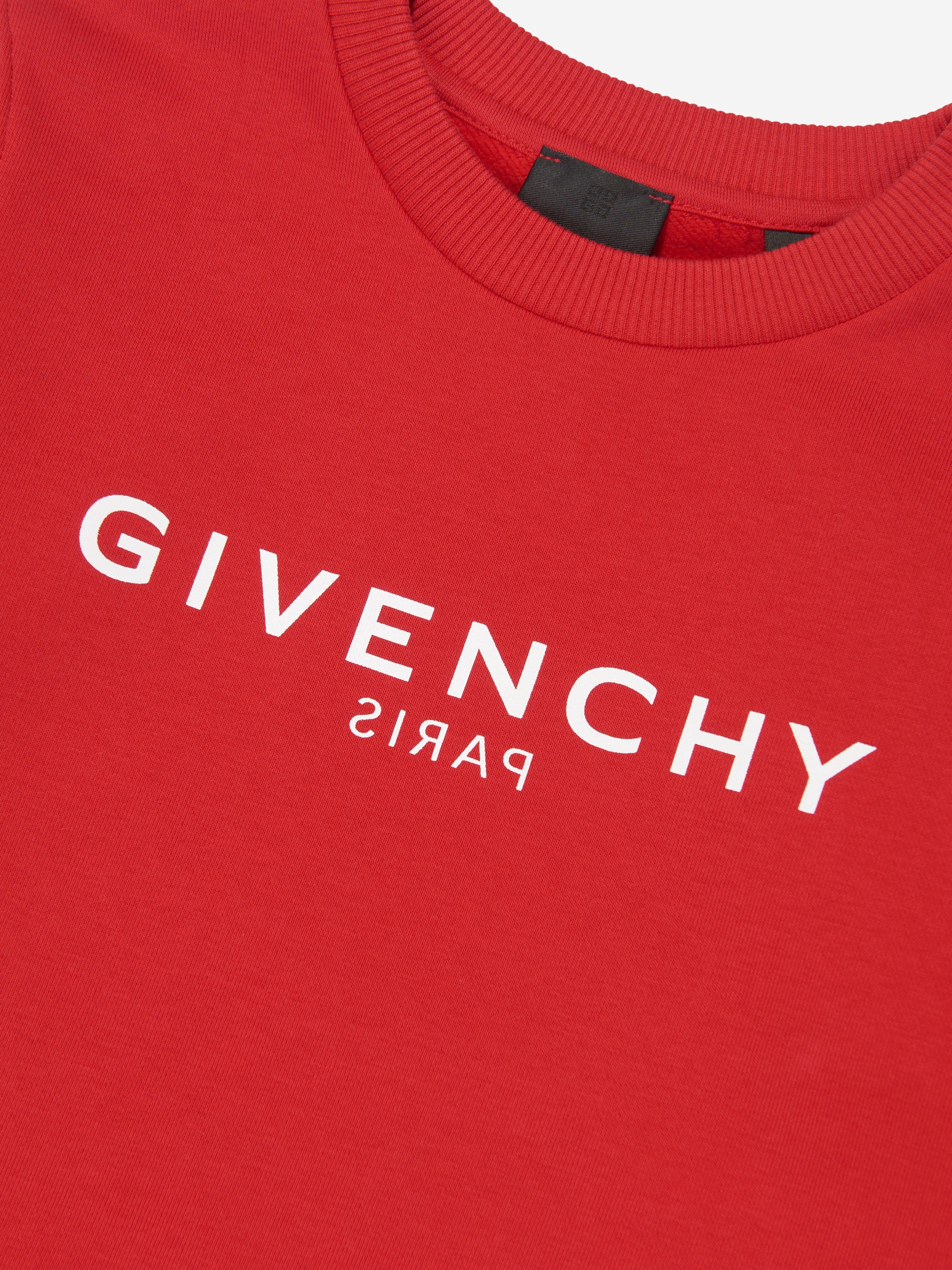 Givenchy Boys Logo Print Sweatshirt in Red