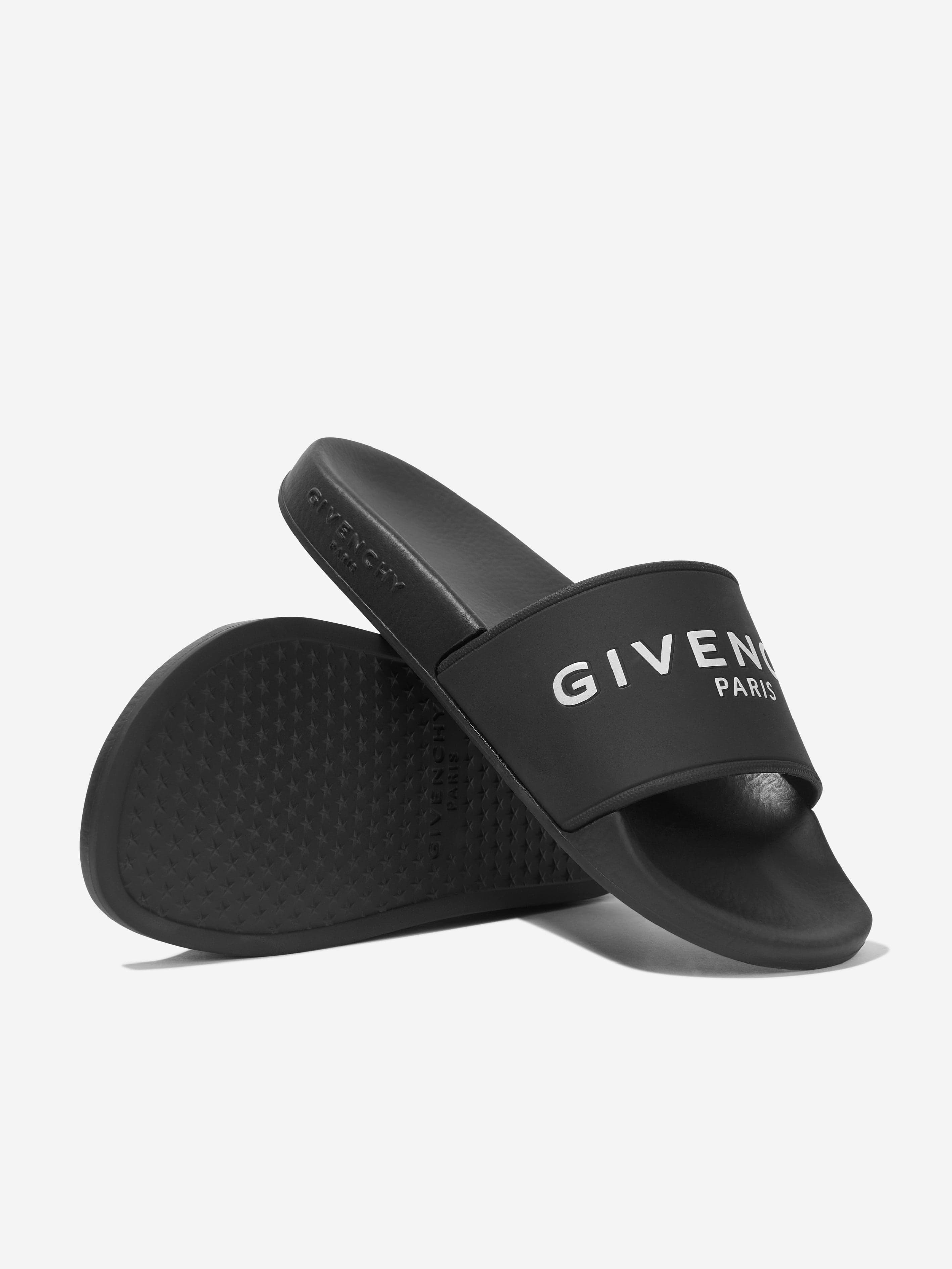 Givenchy Boys Logo Sliders in Black