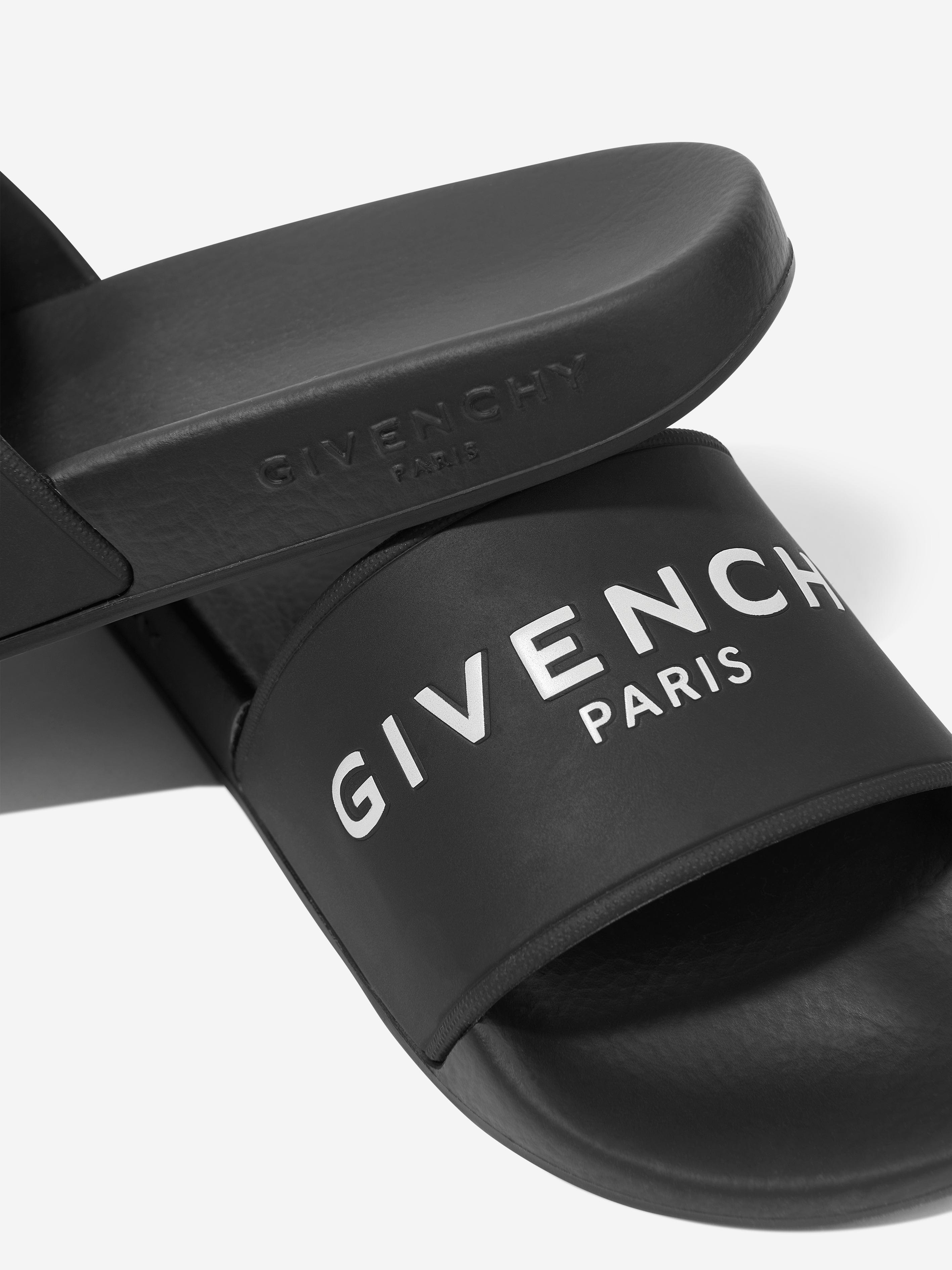 Givenchy Boys Logo Sliders in Black