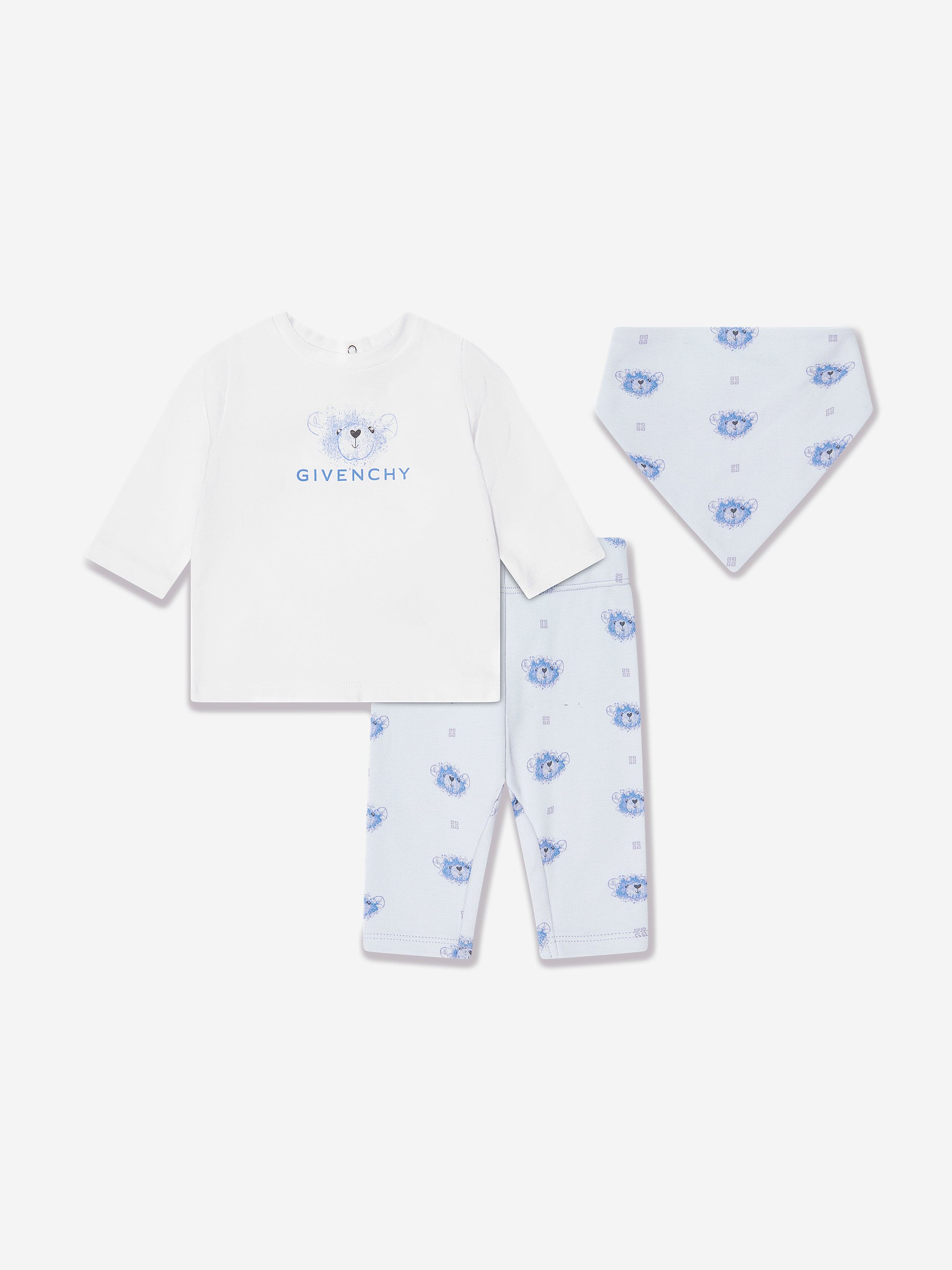 Givenchy Baby Boys 3 Piece Outfit Gift Set in Blue