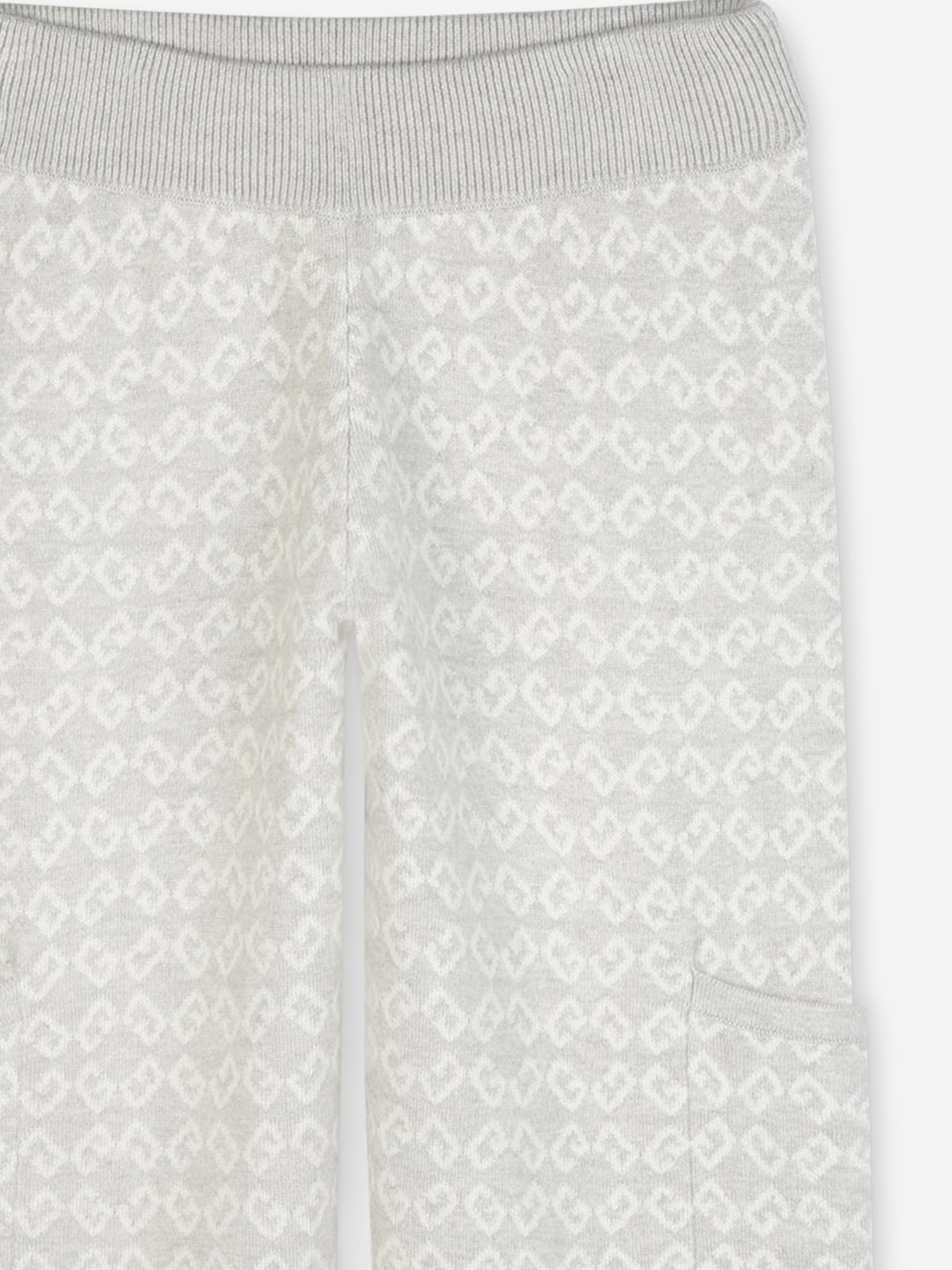Givenchy Girls 4G Logo Knitted Trousers in Grey