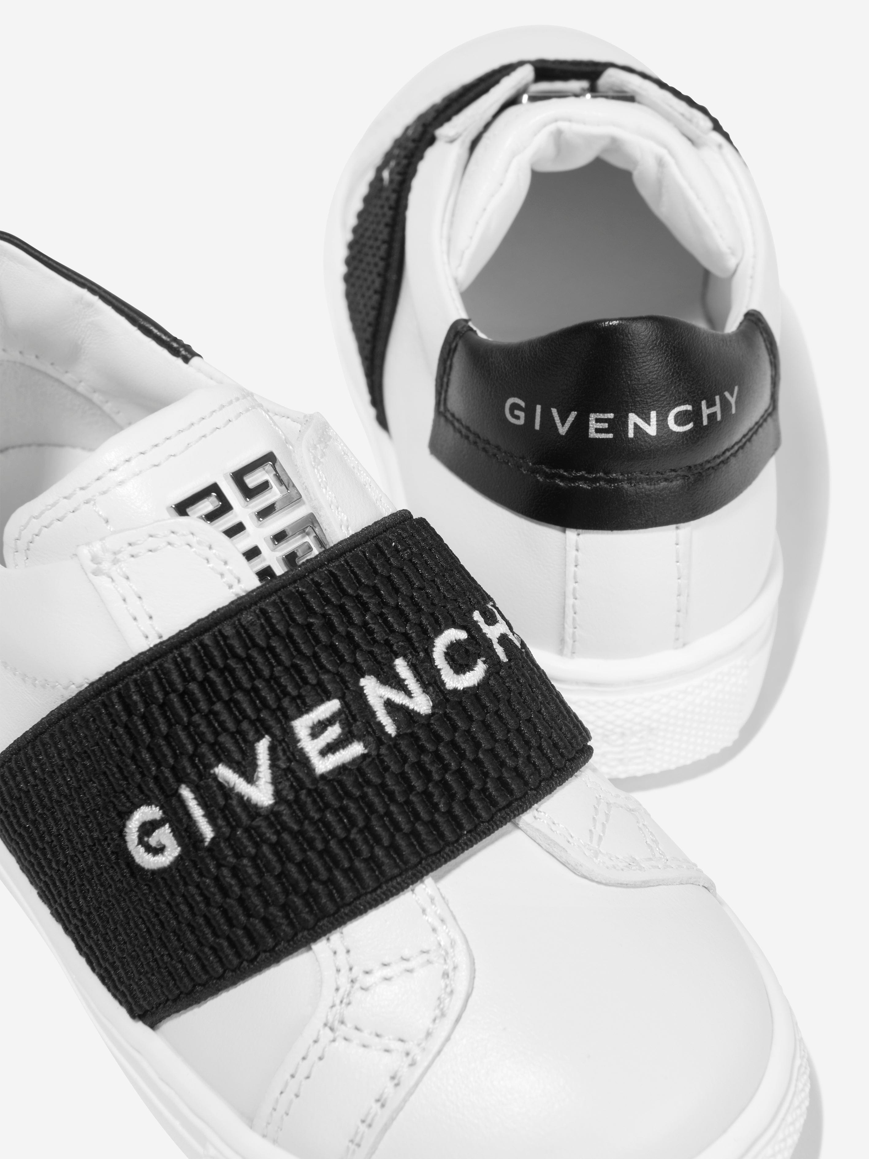 Givenchy Boys Leather Logo Trainers