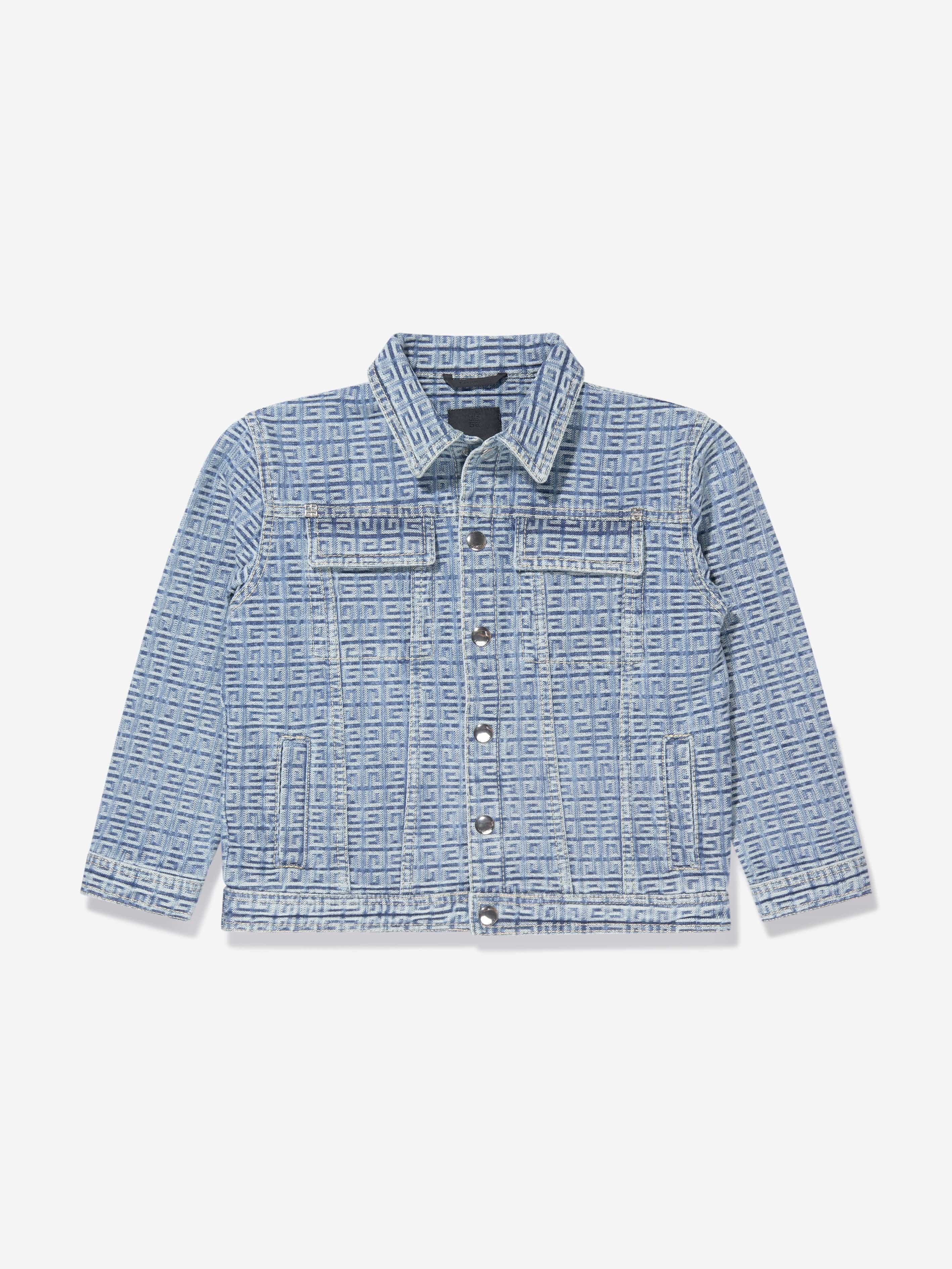 Givenchy Boys 4G Jacquard Denim Jacket