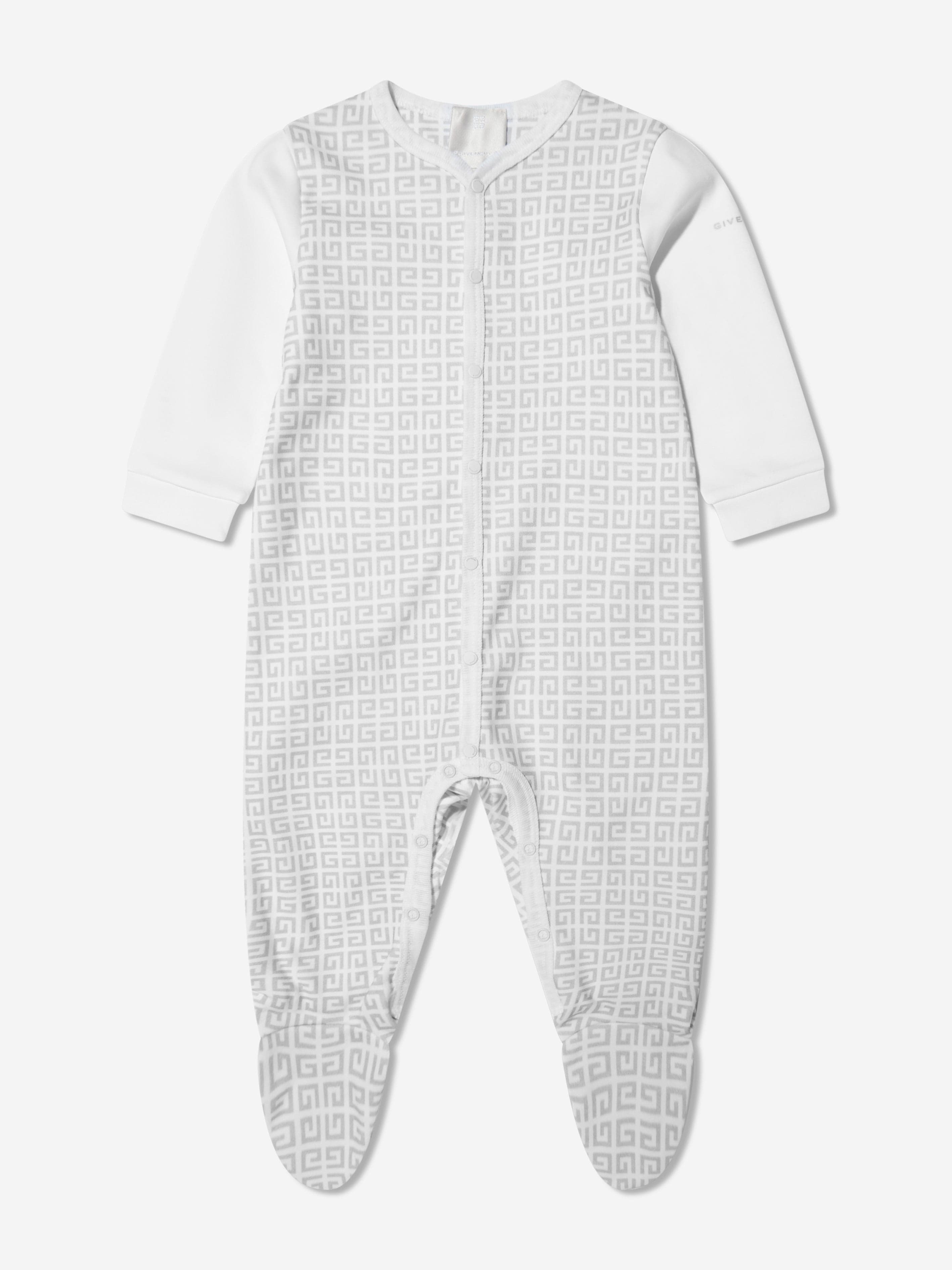 Givenchy Baby 4G Logo Print Babygrow in Grey