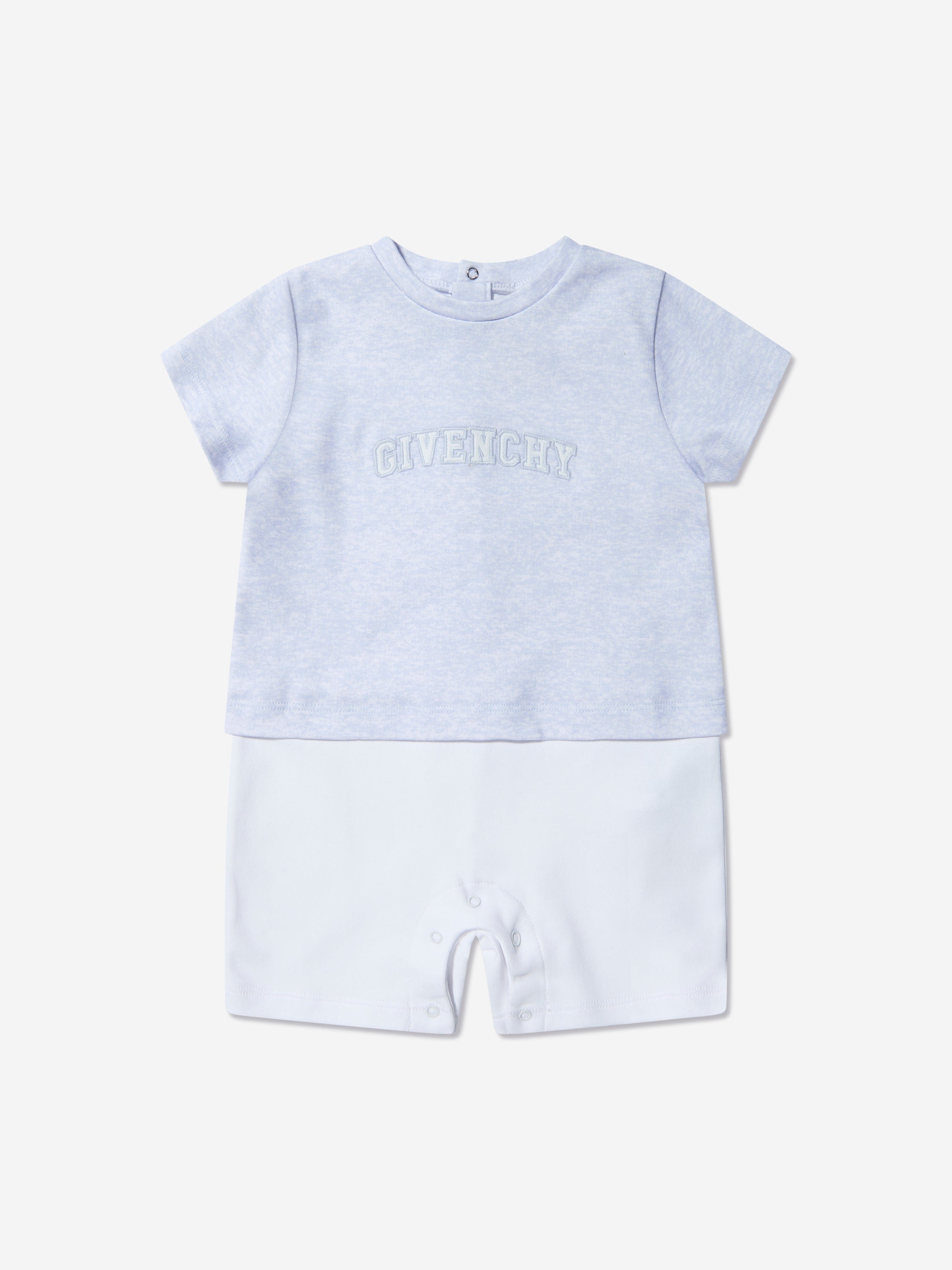 Givenchy Baby Boys Logo Romper in Blue