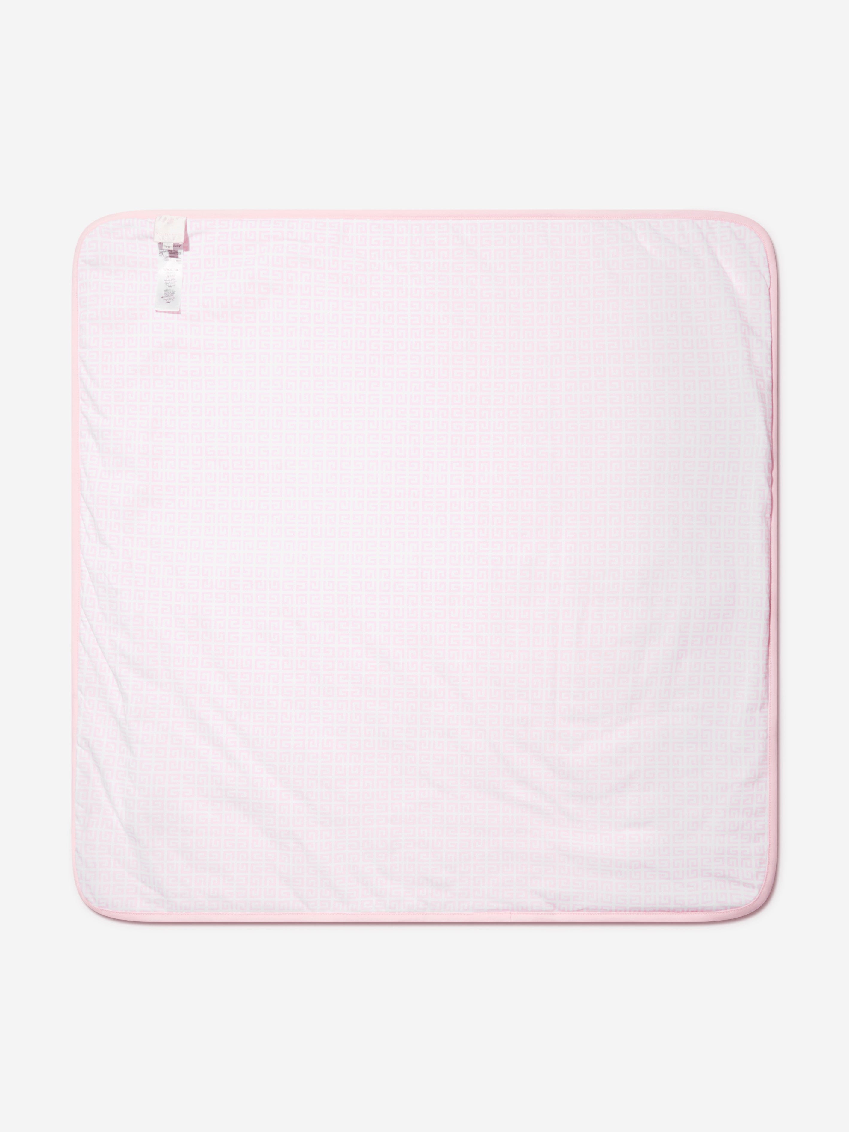 Givenchy Baby Girls Embroidered Logo Blanket in Pink