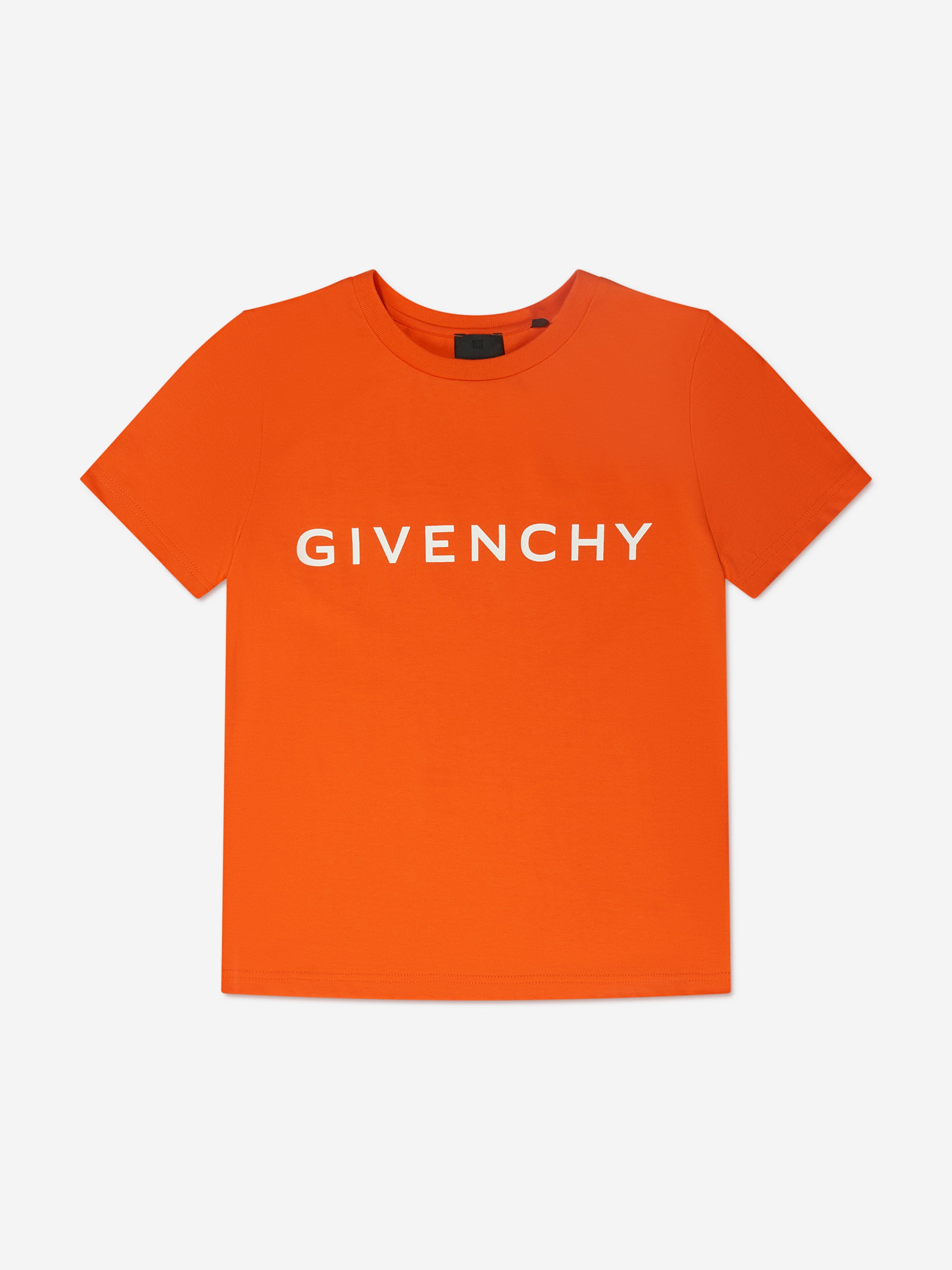 Givenchy Boys Logo Print T-Shirt in Red