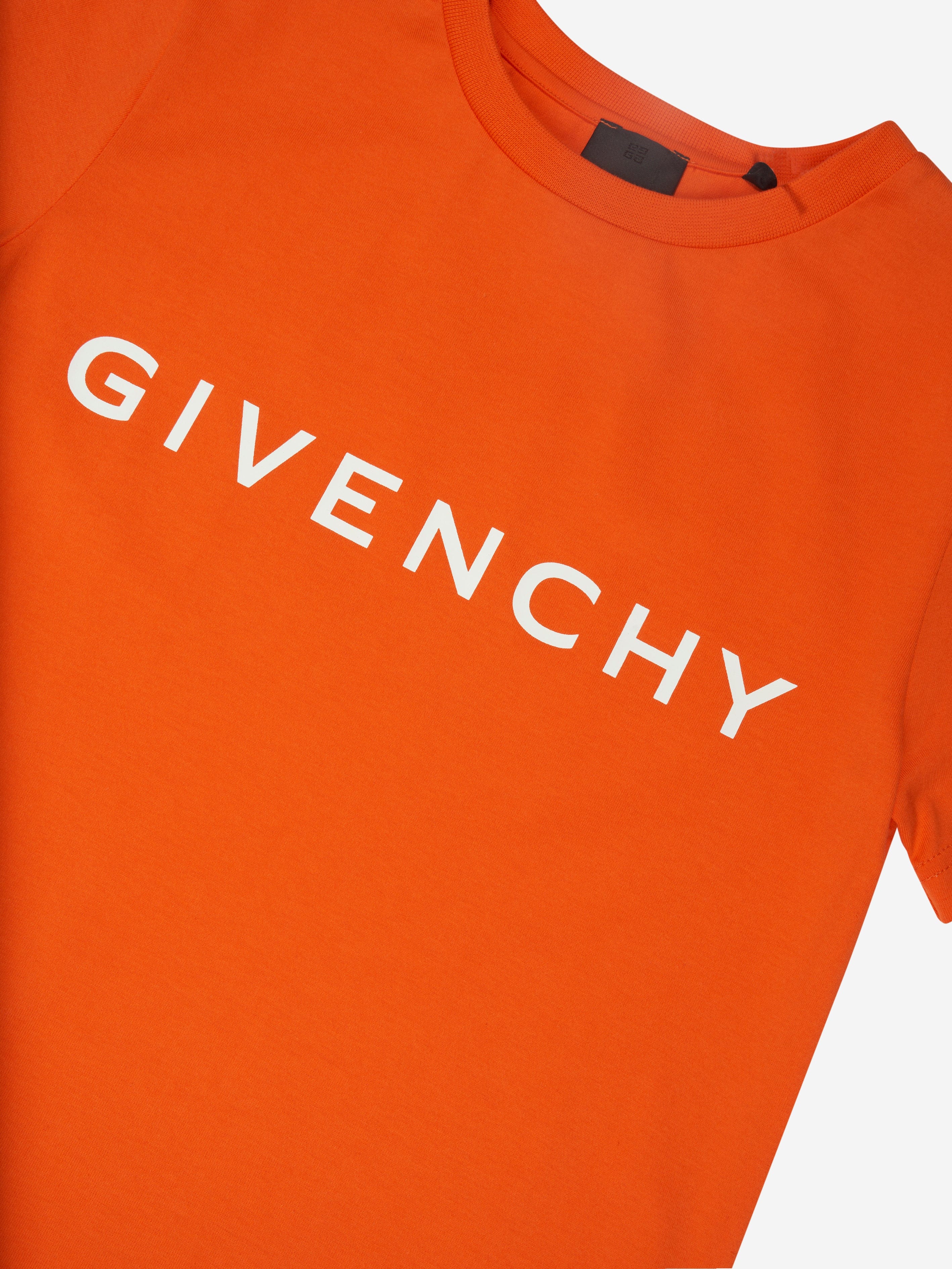 Givenchy Boys Logo Print T-Shirt in Red