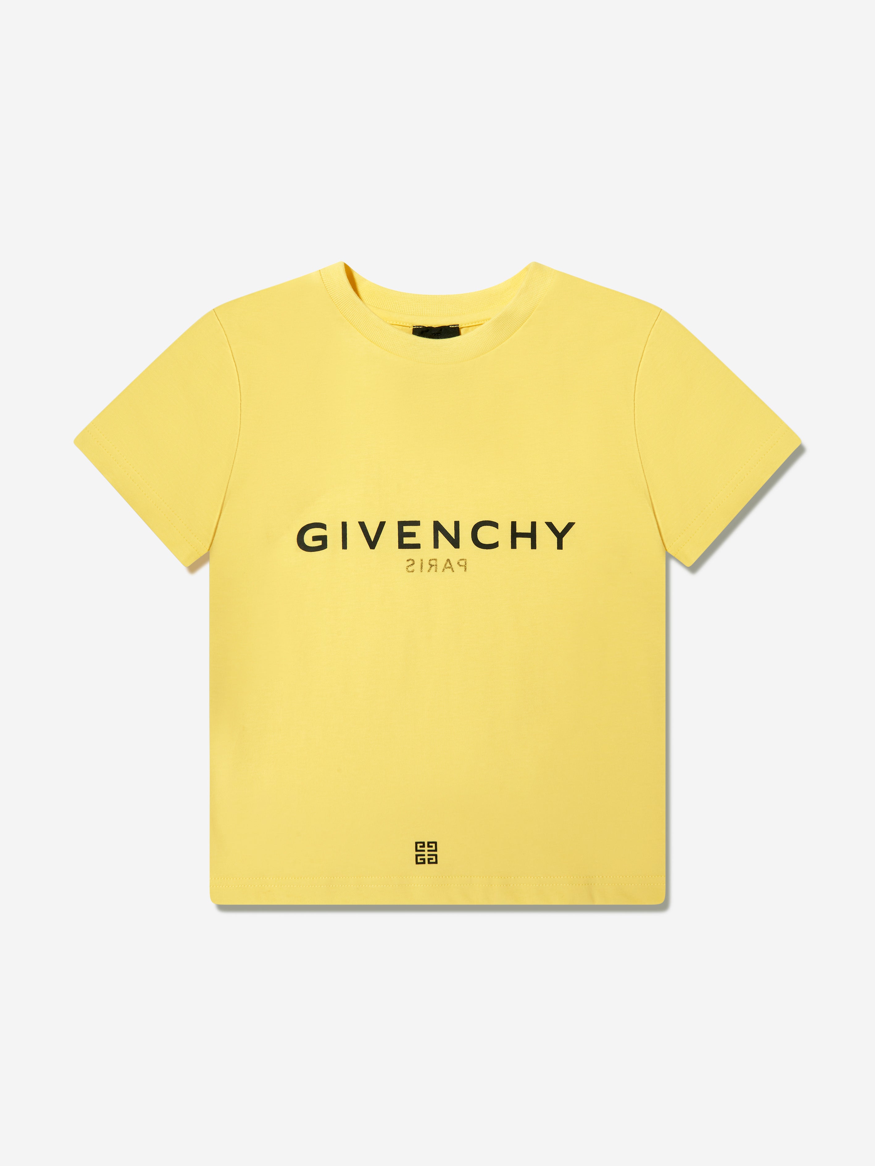 Givenchy Boys Logo Print T-Shirt in Yellow