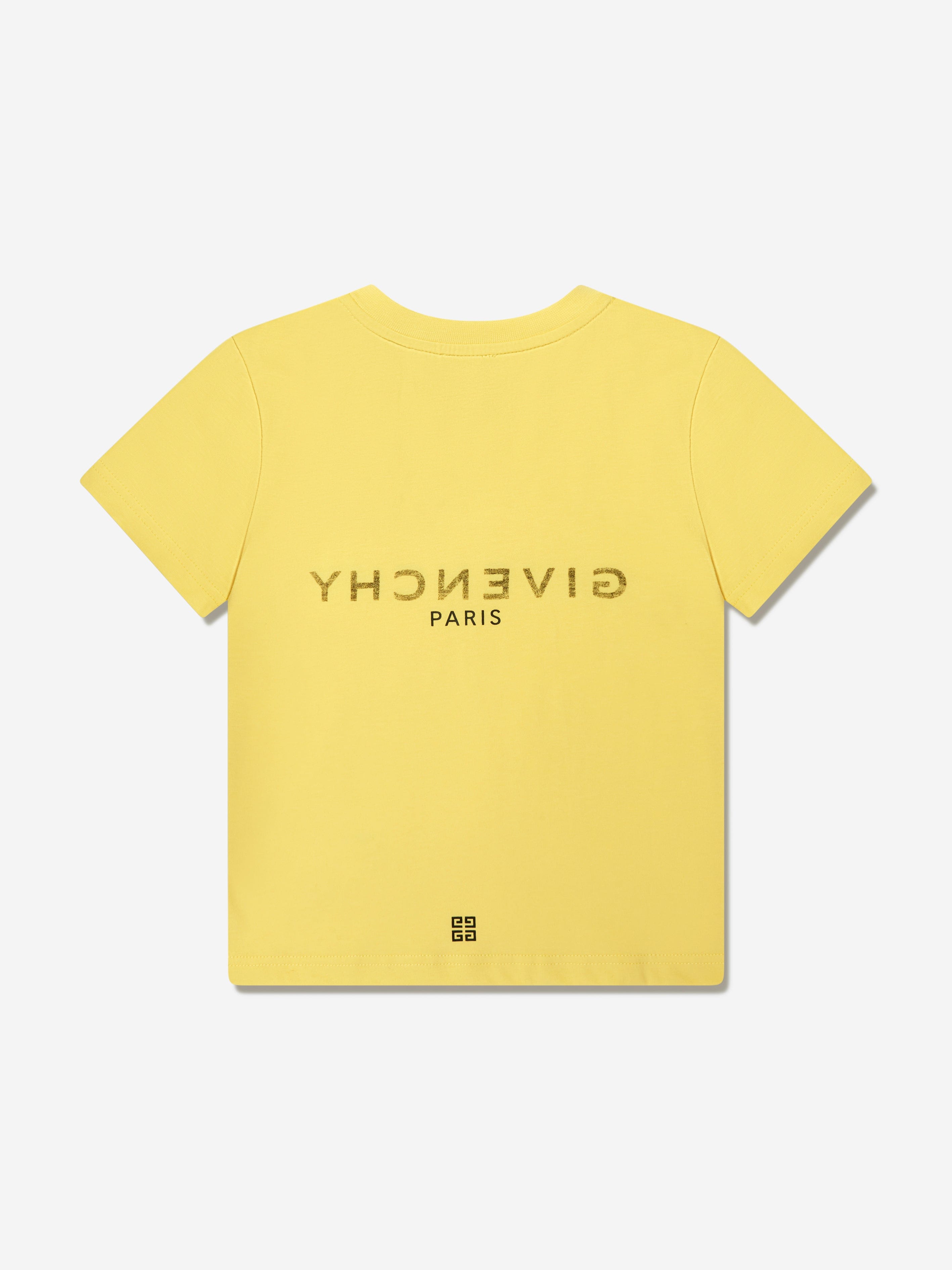 Givenchy Boys Logo Print T-Shirt in Yellow