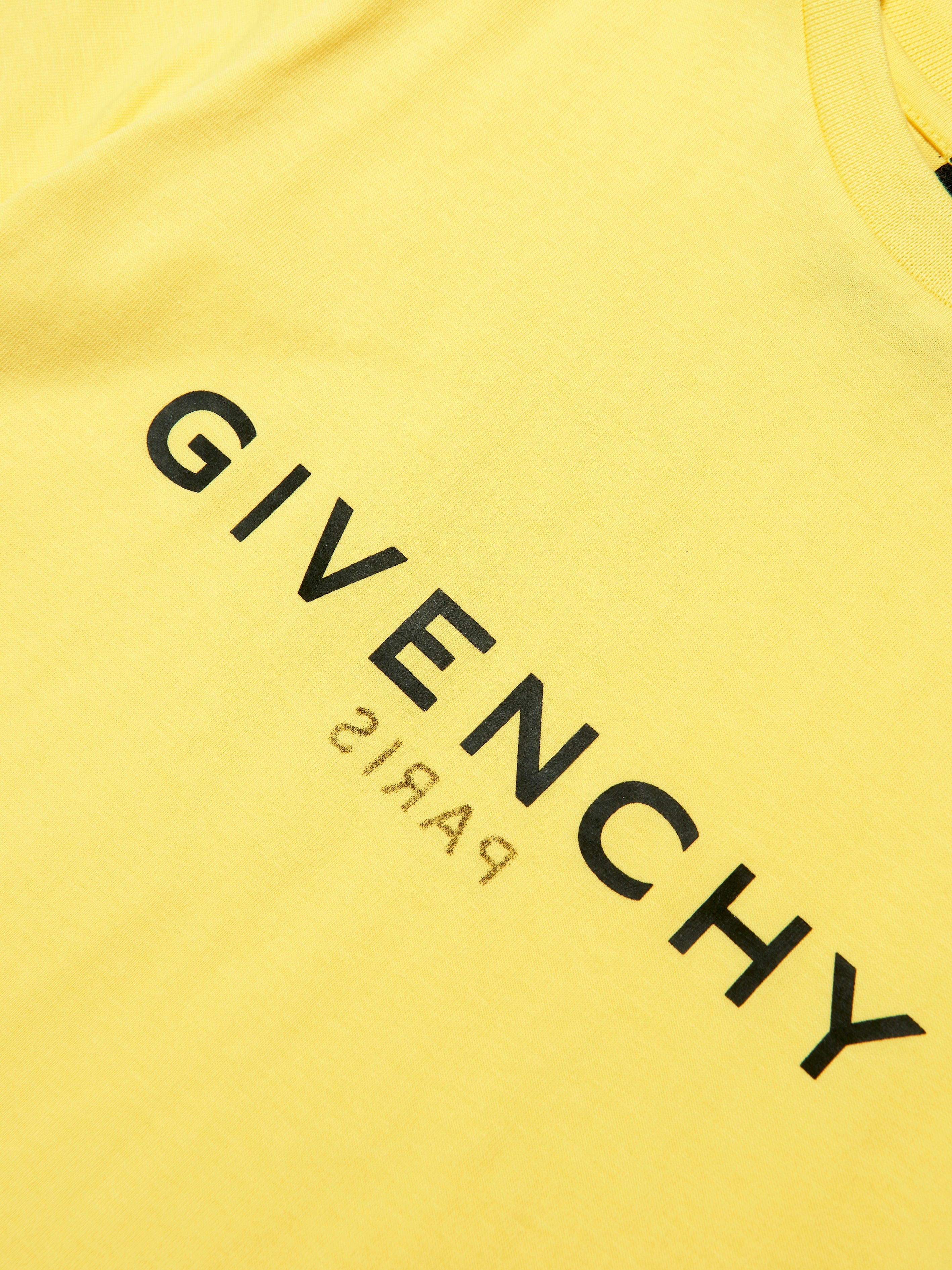 Givenchy Boys Logo Print T-Shirt in Yellow