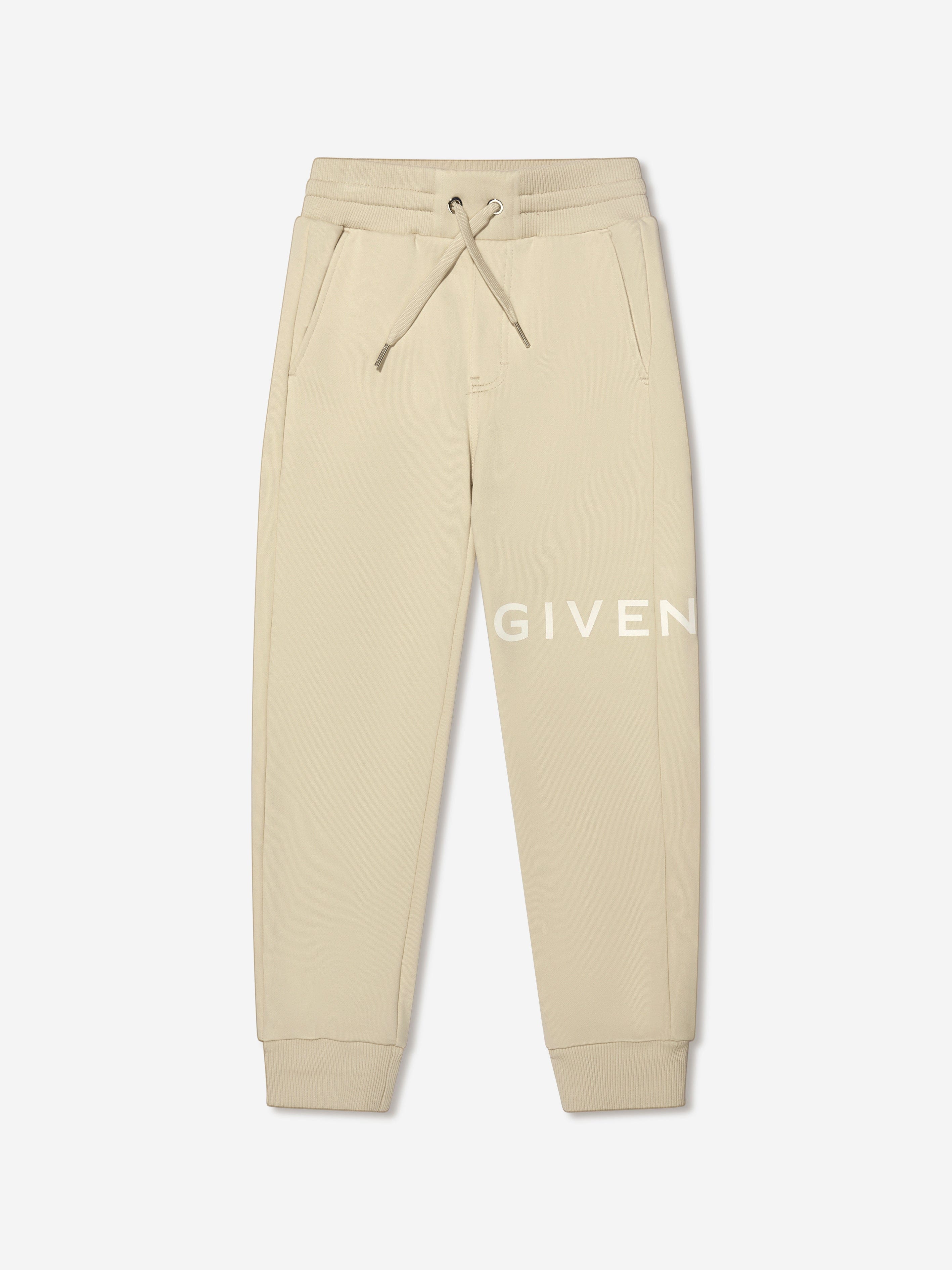 Givenchy Boys Logo Print Joggers in Cream