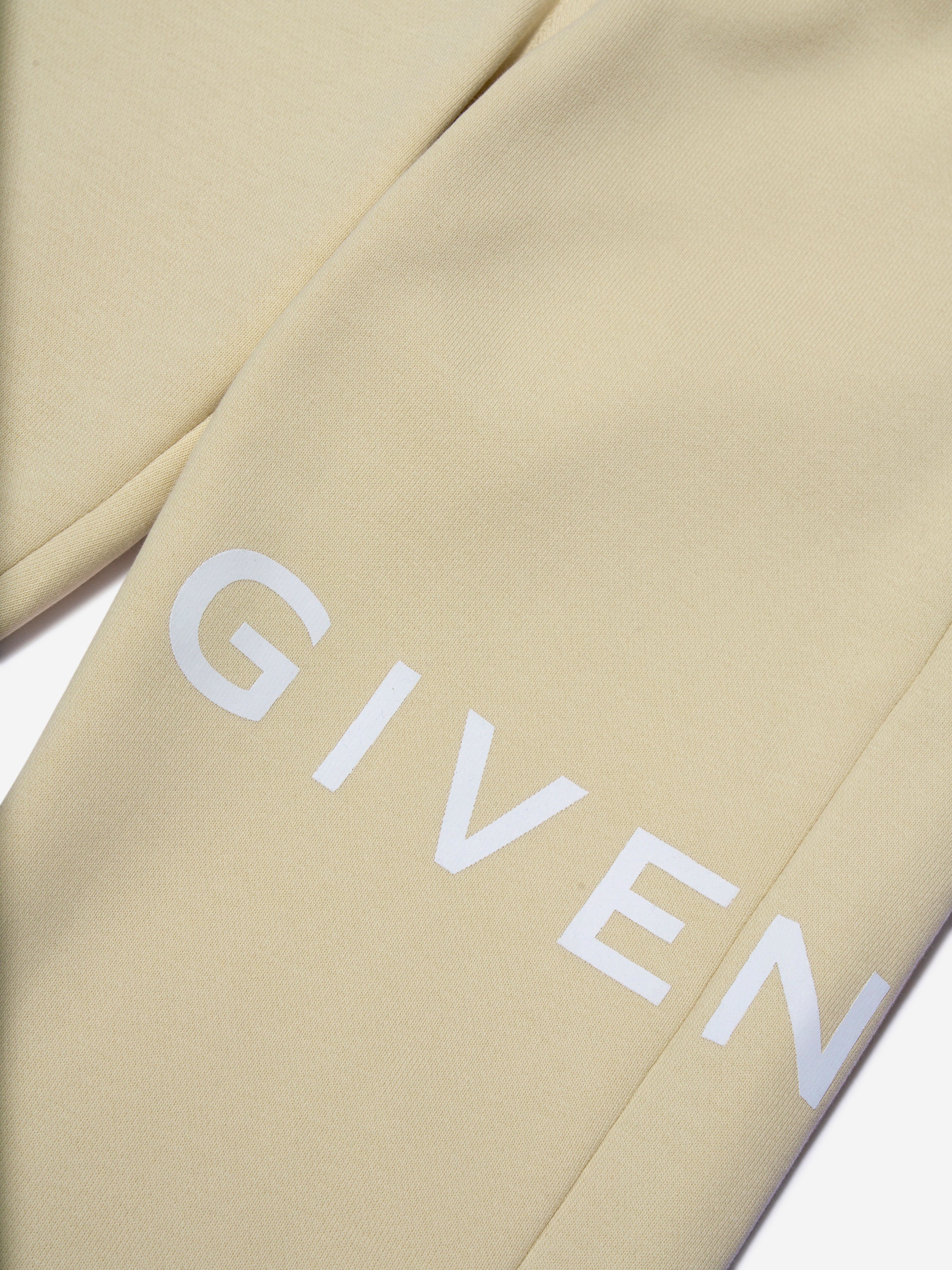 Givenchy Boys Logo Print Joggers in Cream