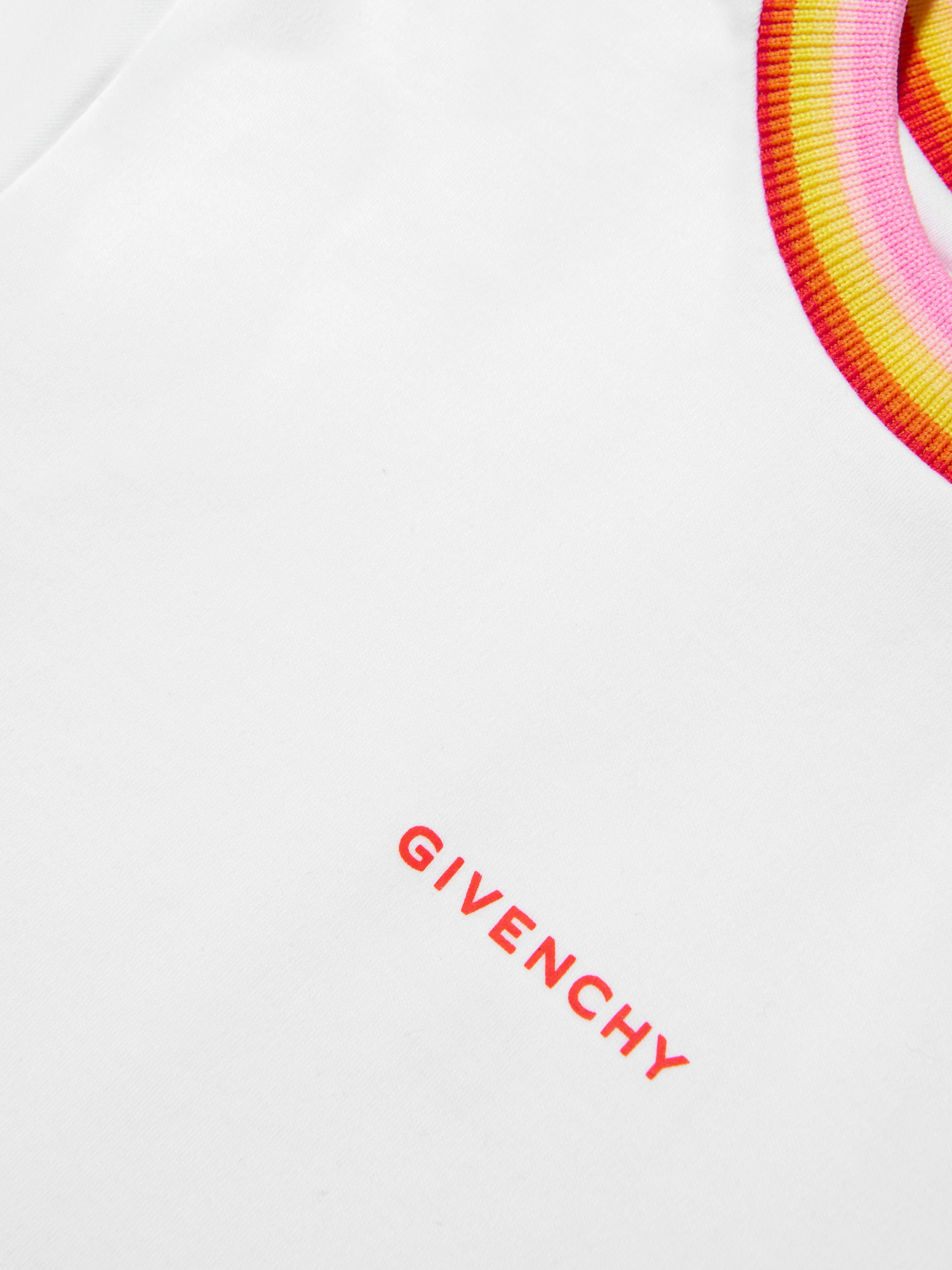 Givenchy Girls Cropped T-Shirt in White