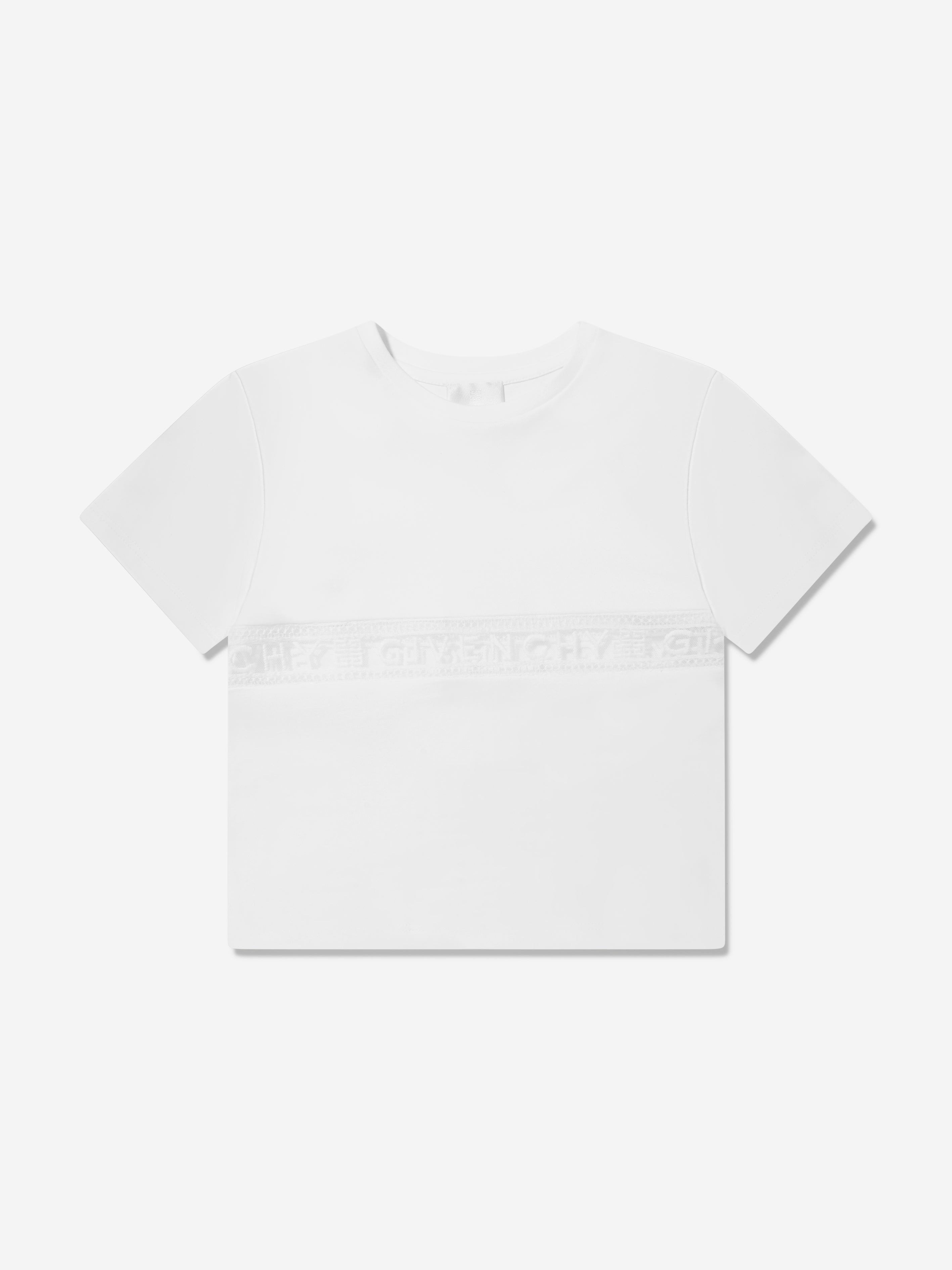 Givenchy Girls Logo Band T-Shirt in White