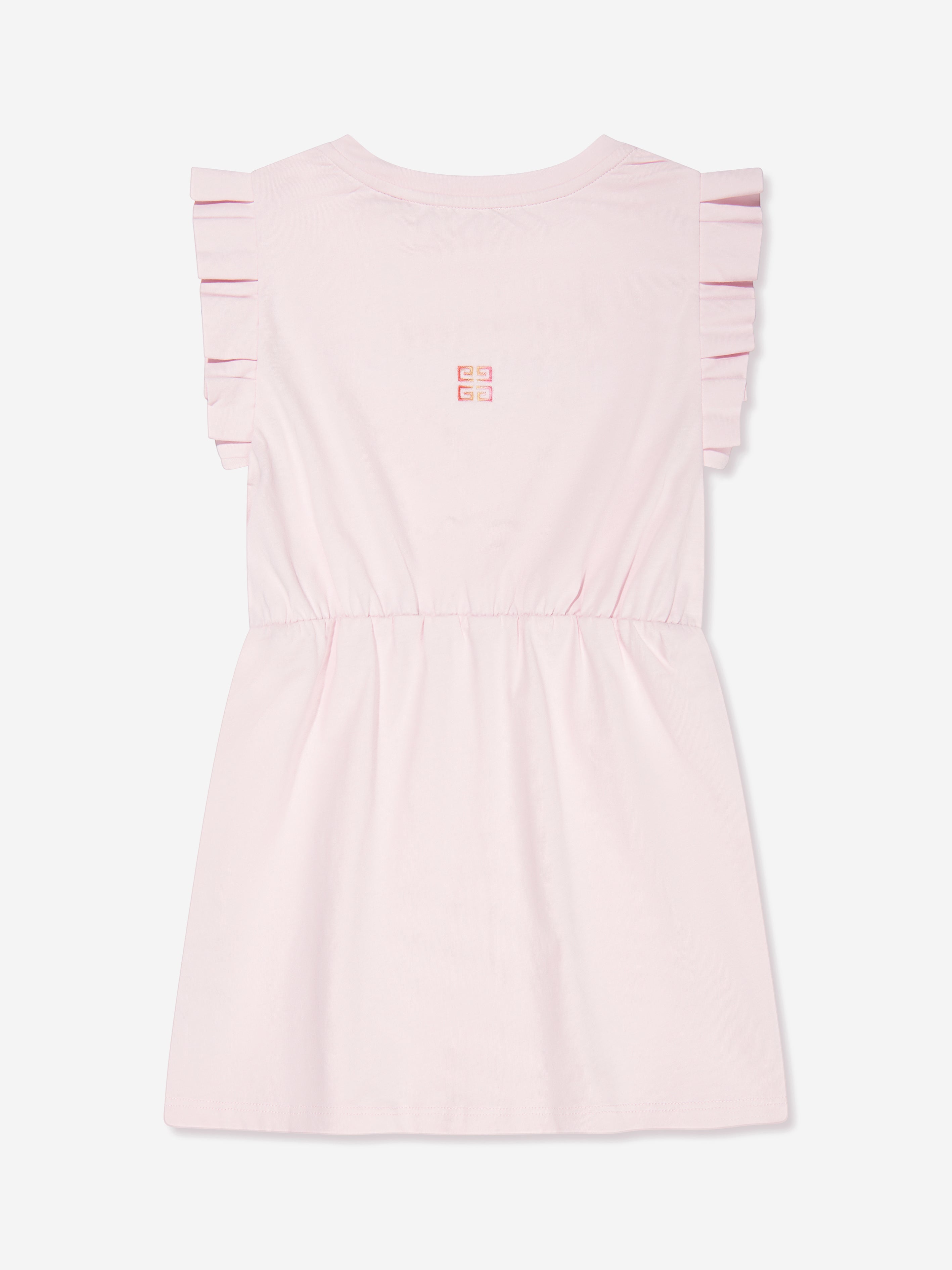 Givenchy Girls Logo Print Jersey Dress in Pink