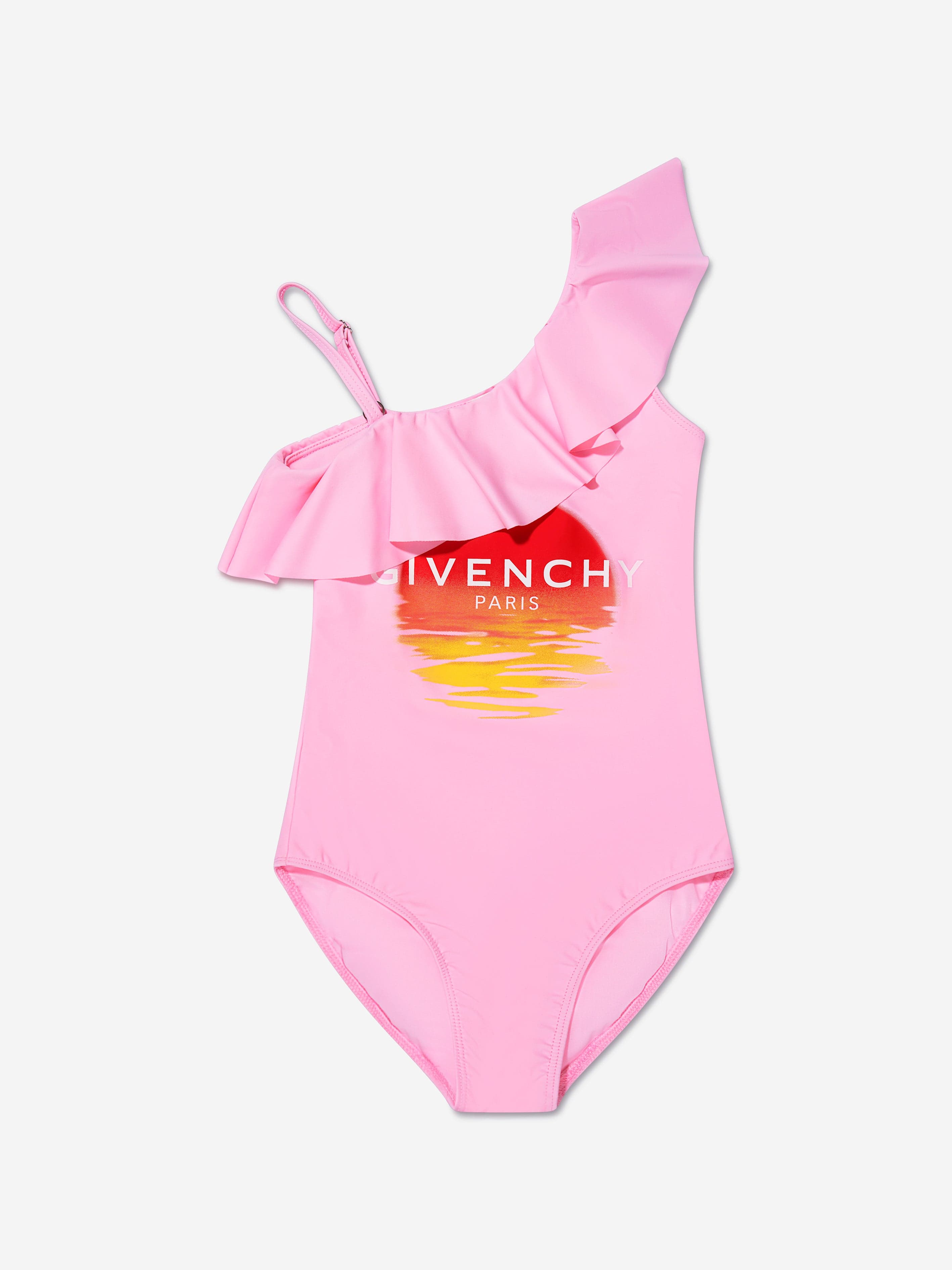 Givenchy Girls Sunset Print Swimming Costume in Pink