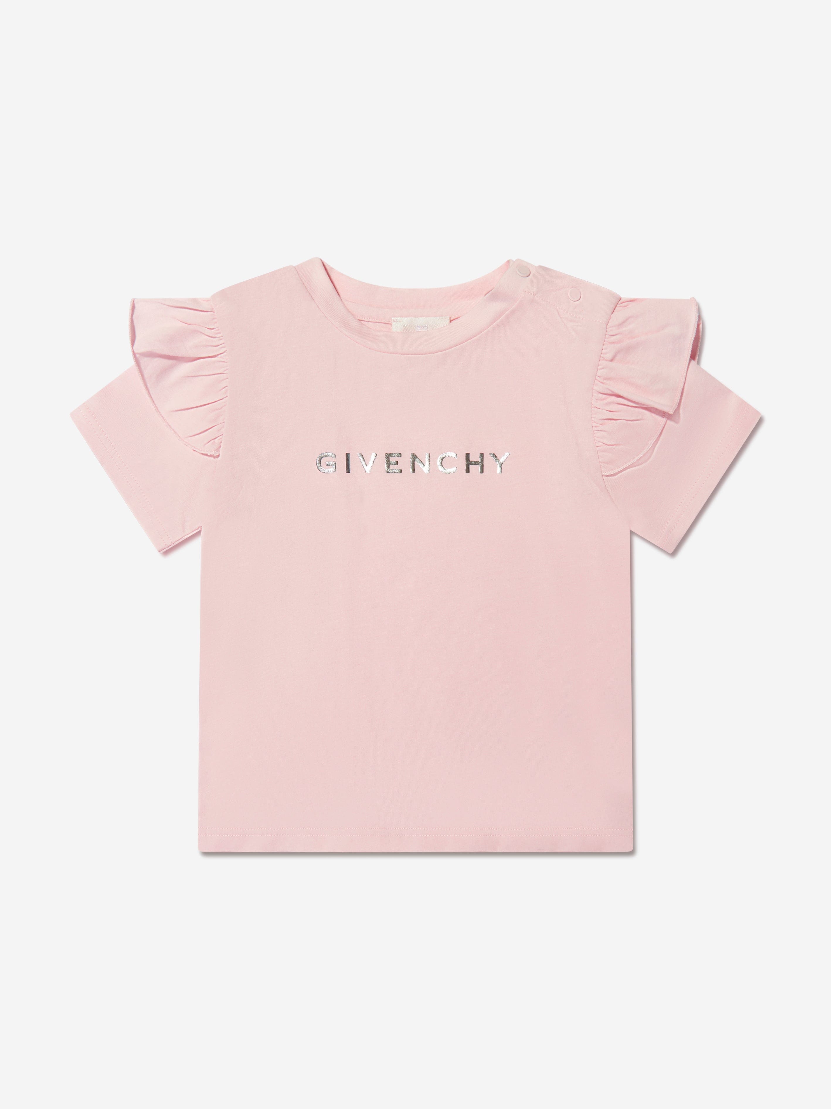 Givenchy Baby Girls Ruffle T-Shirt in Pink