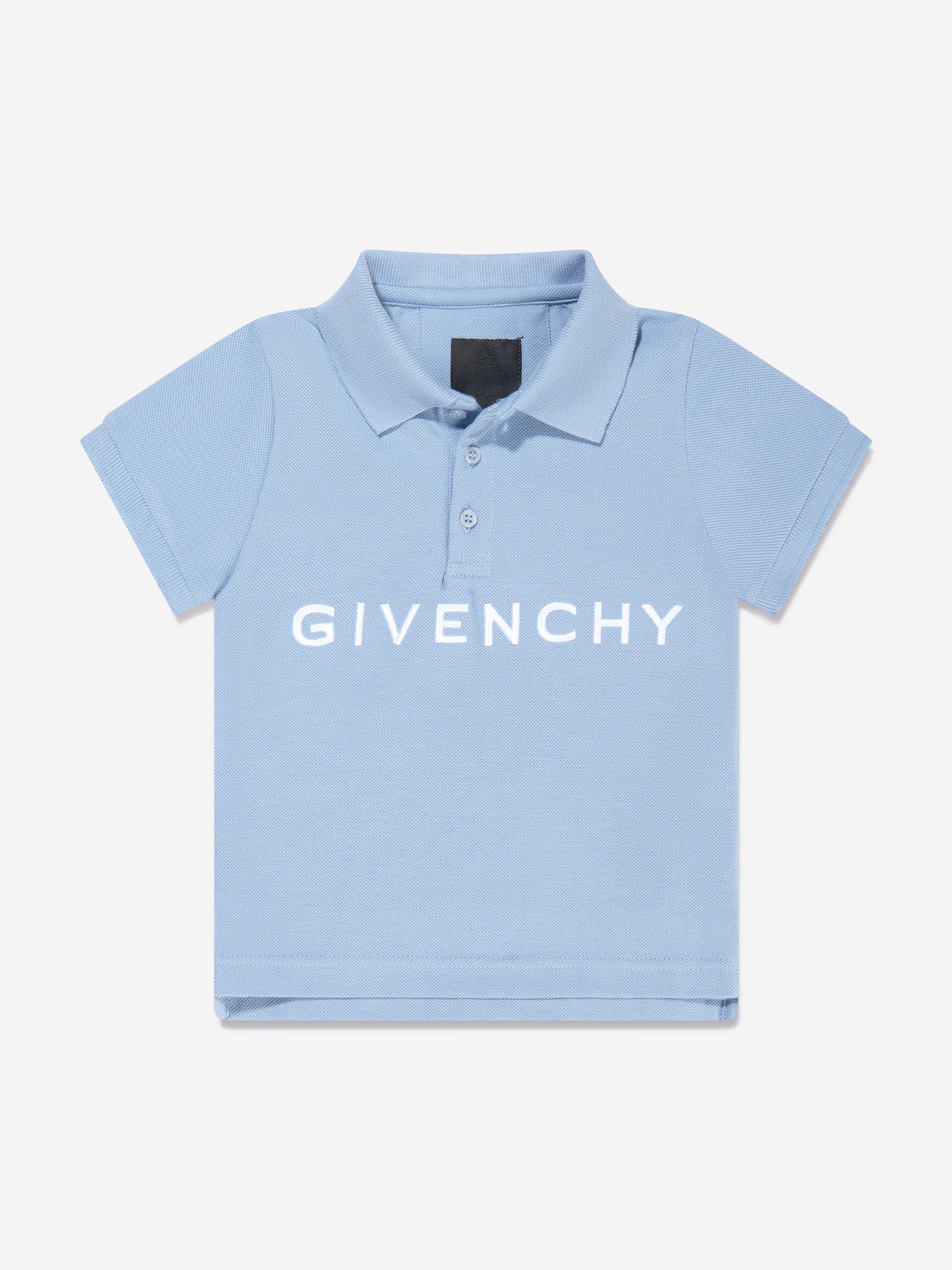 Givenchy Baby Boys Logo Print Polo Shirt in Blue