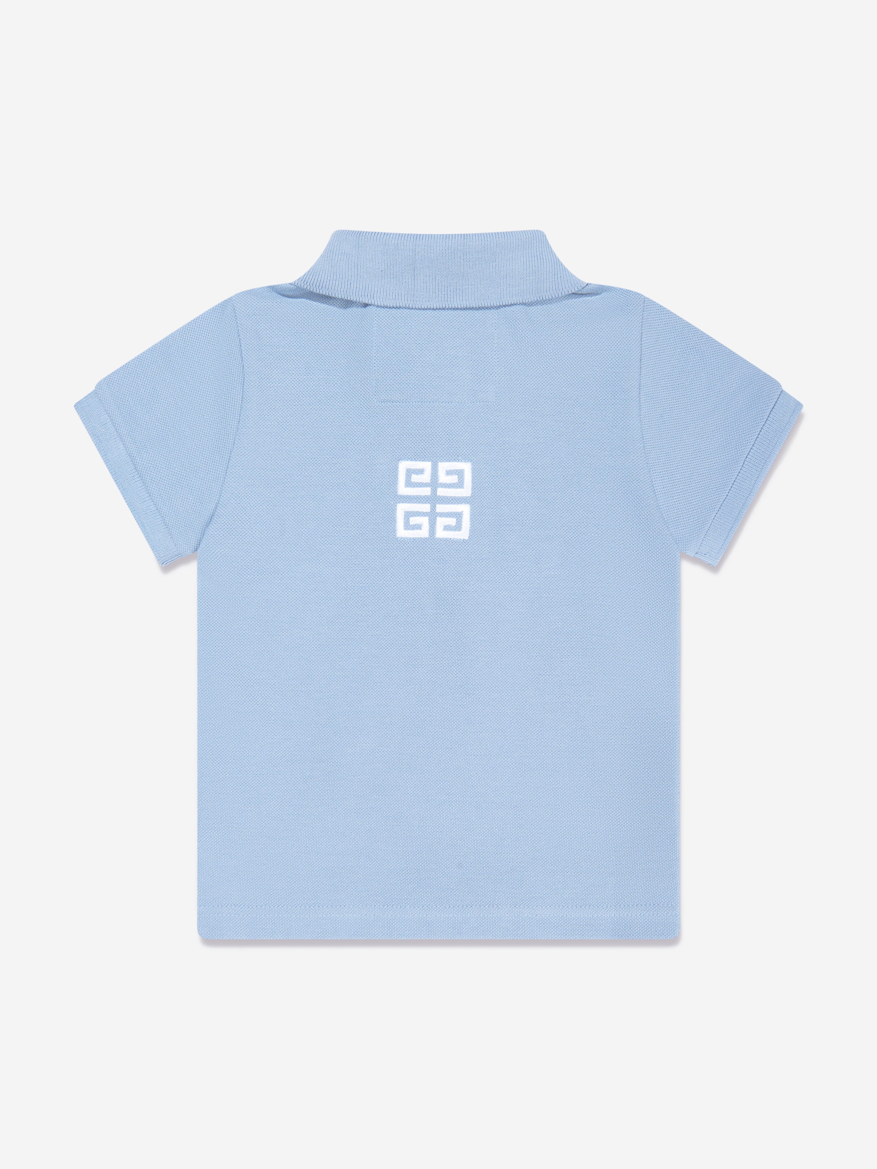 Givenchy Baby Boys Logo Print Polo Shirt in Blue