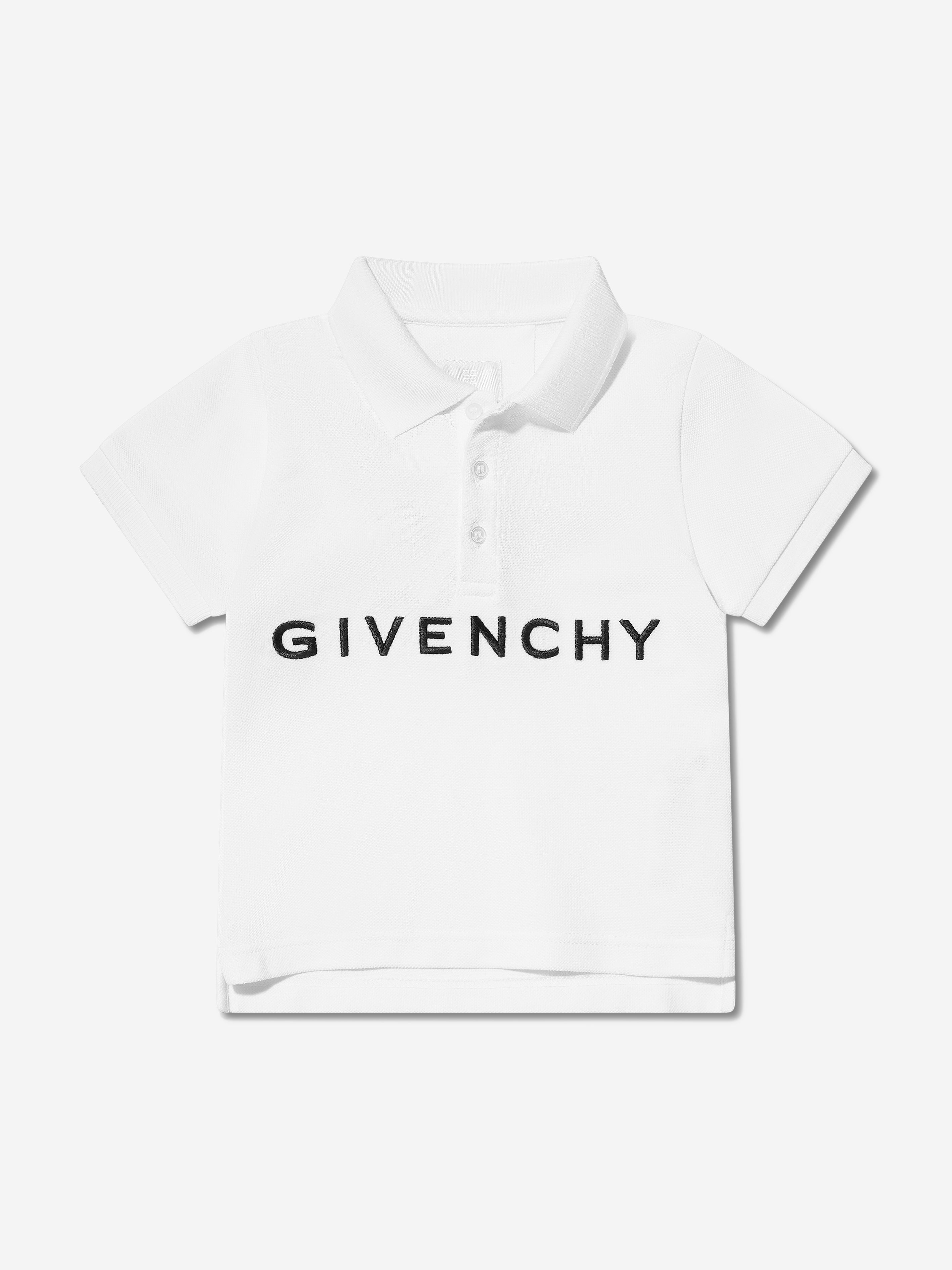 Givenchy Baby Boys Logo Print Polo Shirt in White