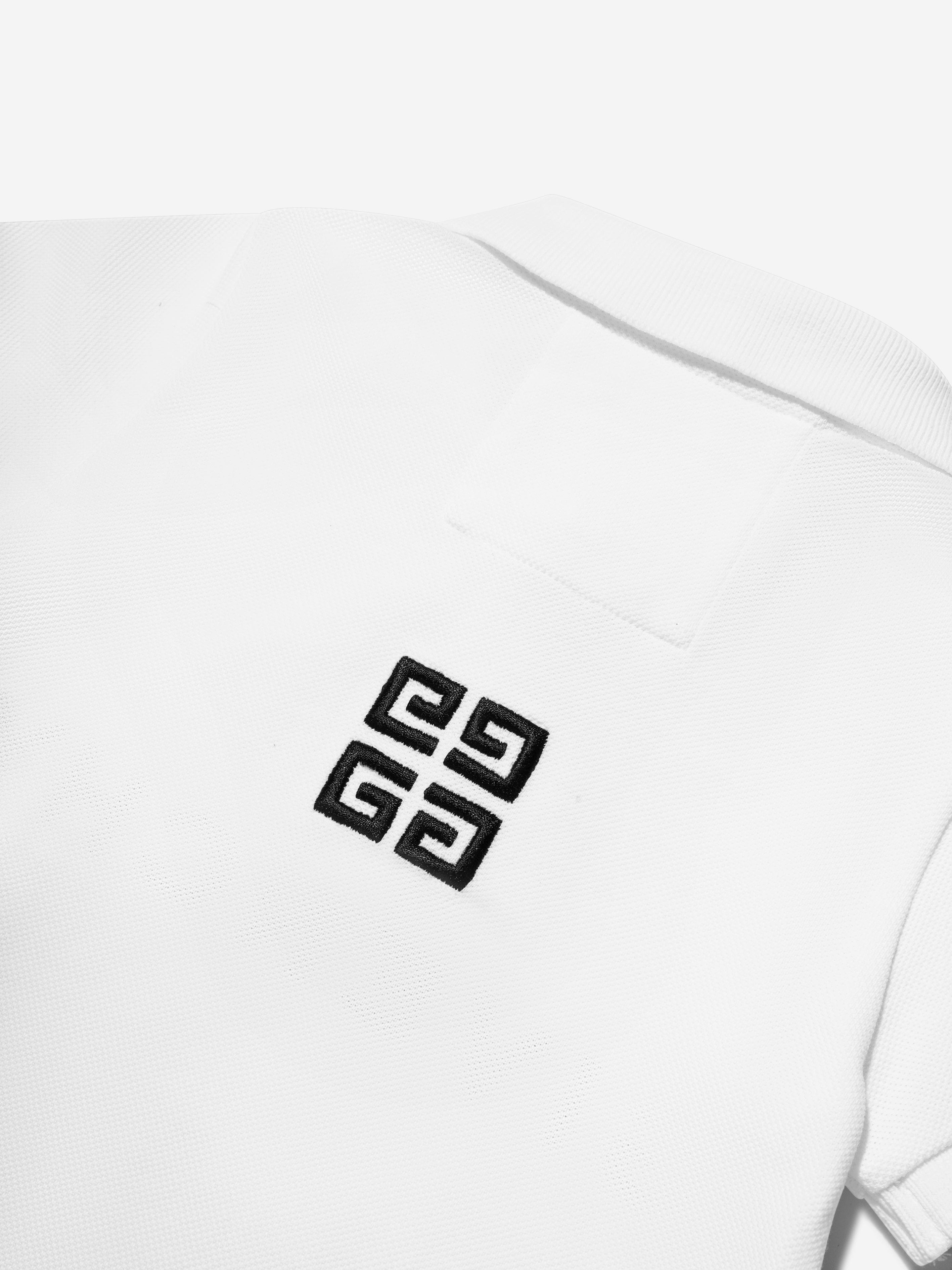 Givenchy Baby Boys Logo Print Polo Shirt in White