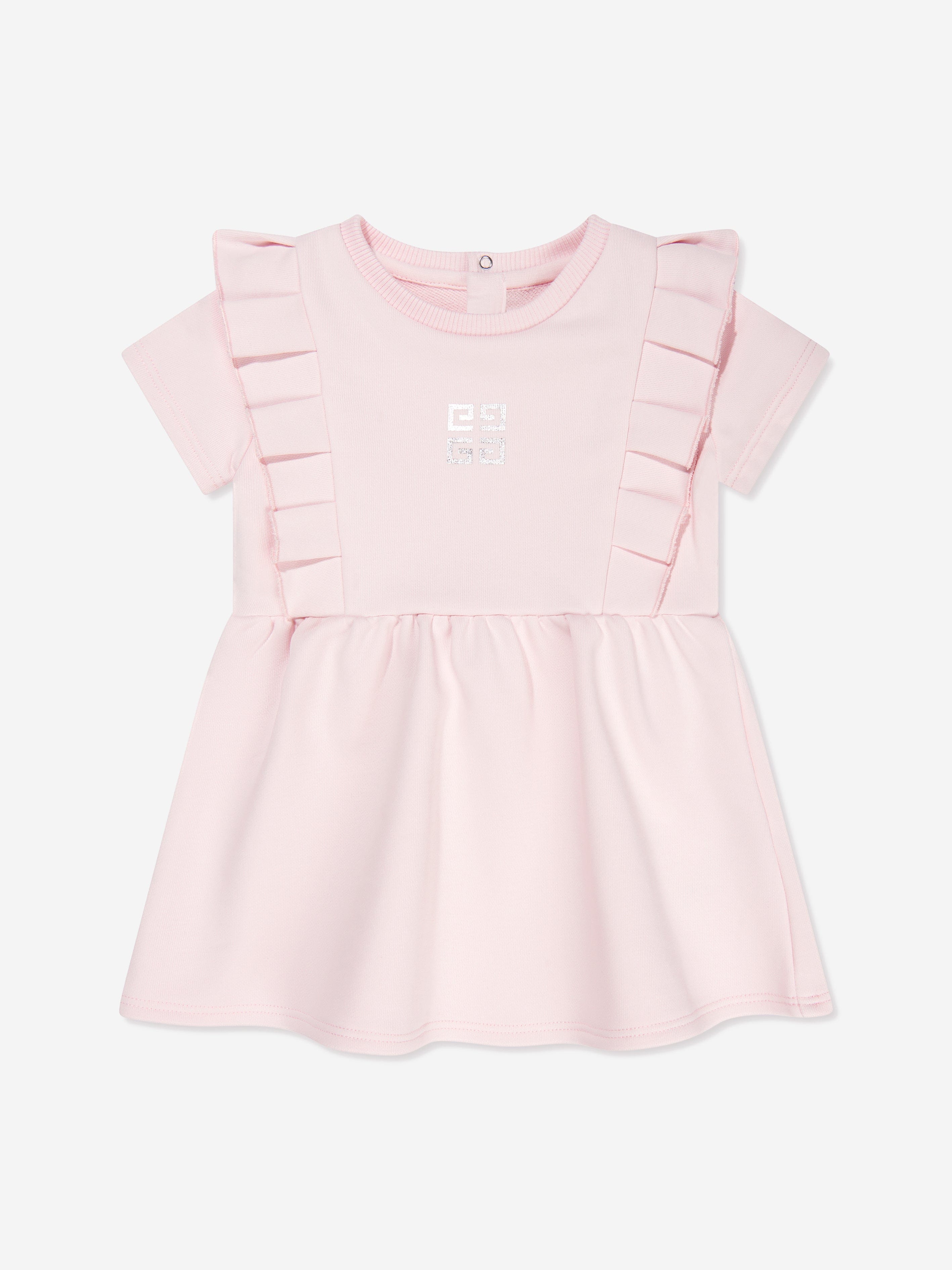 Givenchy Baby Girls 4G Logo Dress in Pink