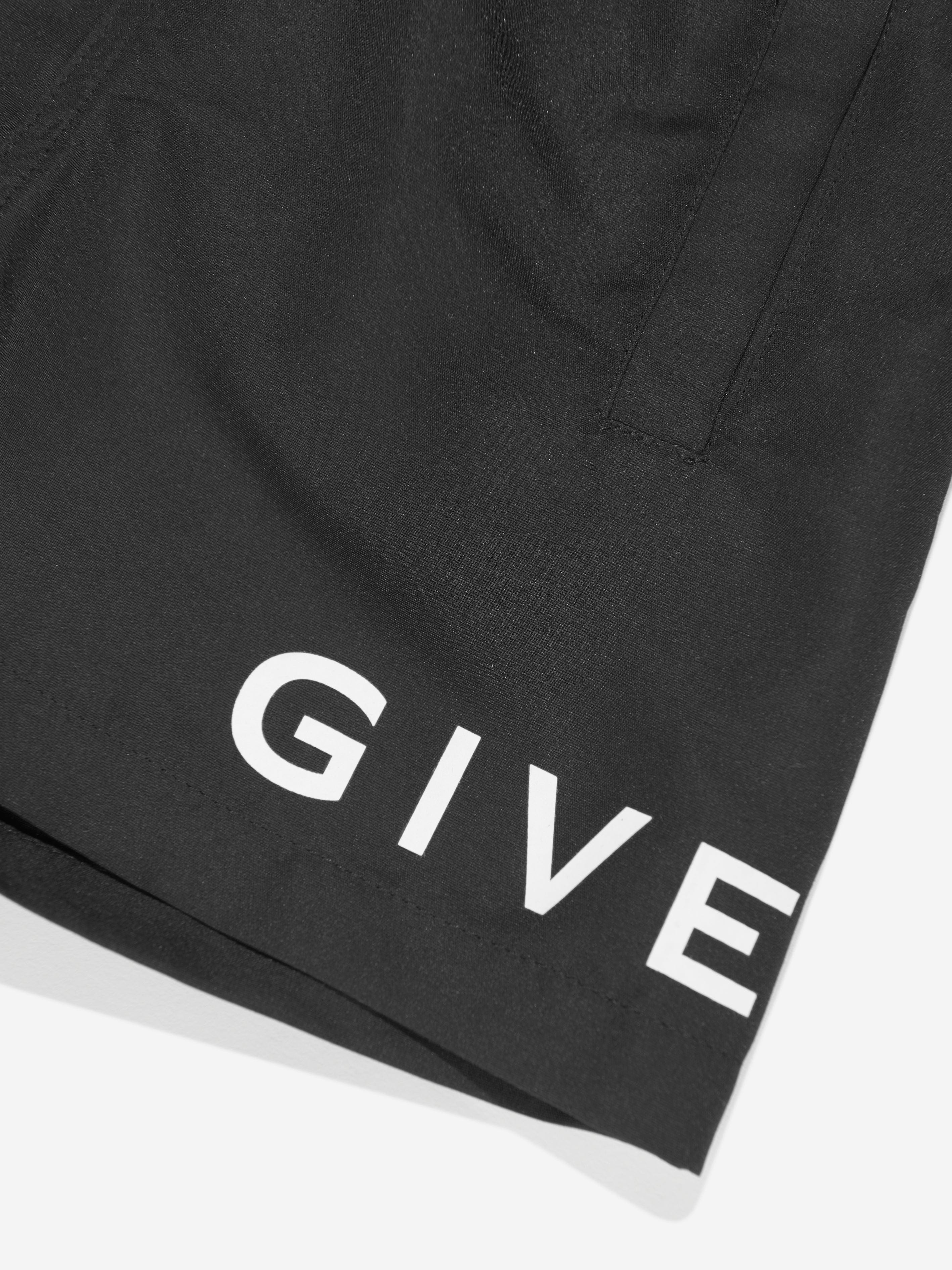 Givenchy Baby Boys Logo Swim Shorts in Black