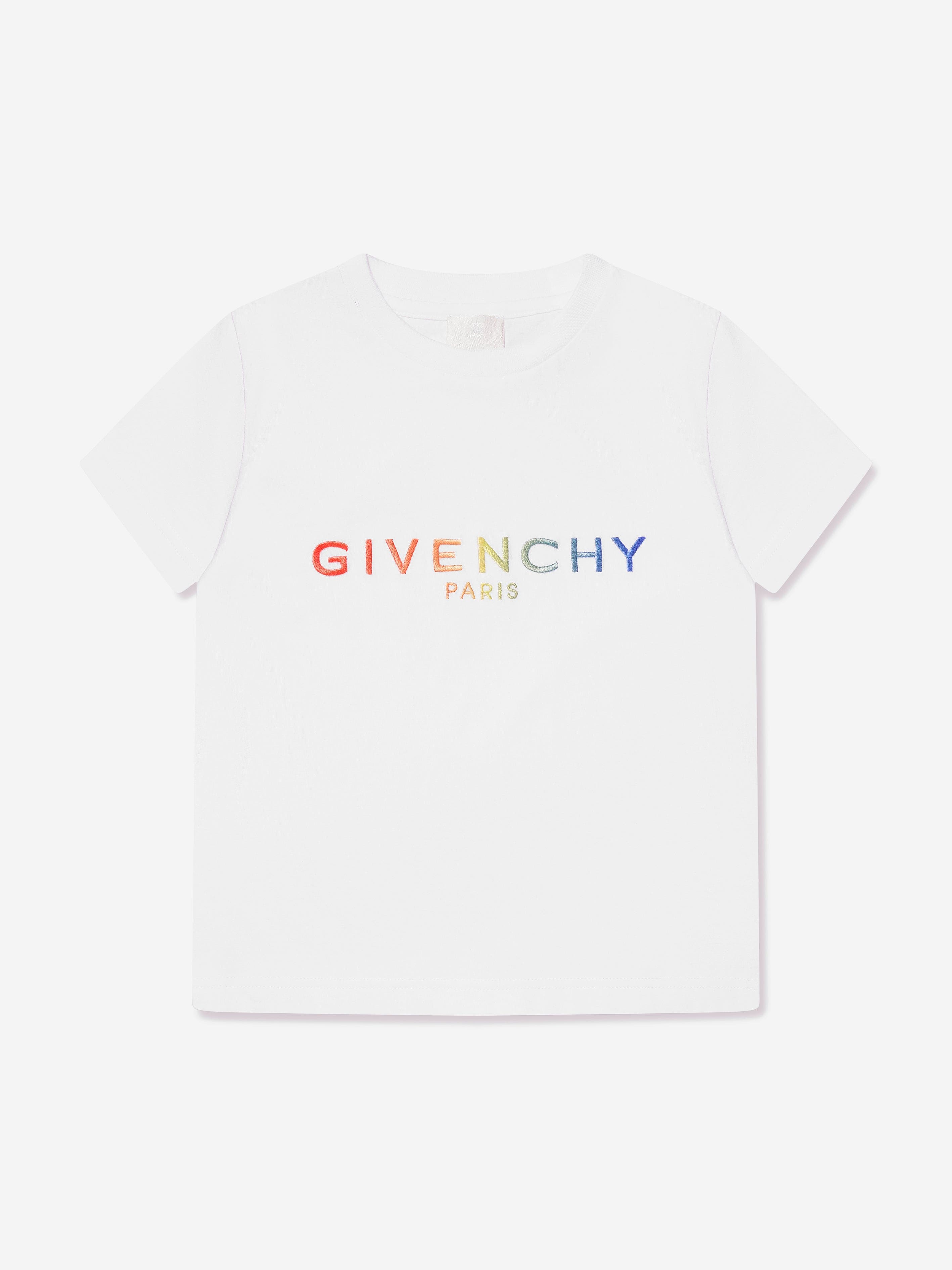 Givenchy Boys Embroidered Logo T-Shirt in White