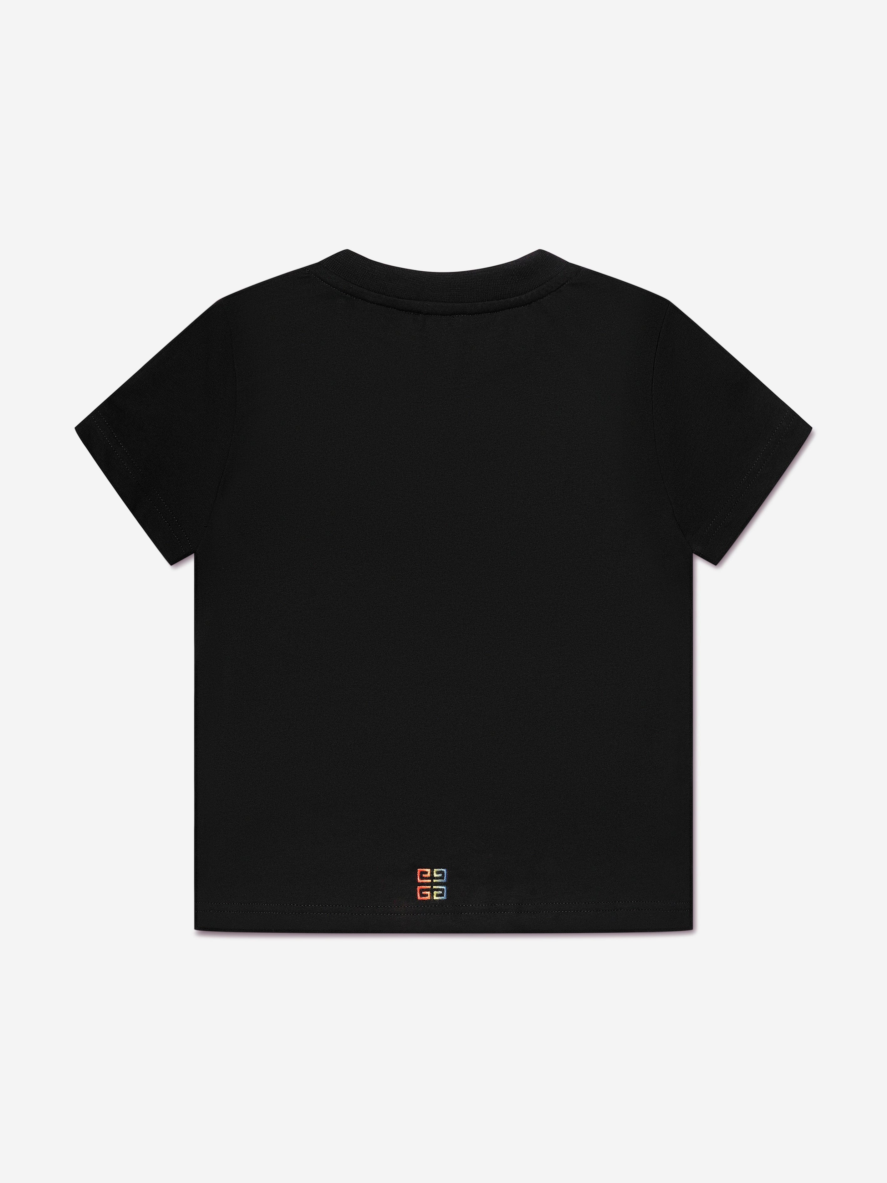 Givenchy Boys Embroidered Logo T-Shirt in Black