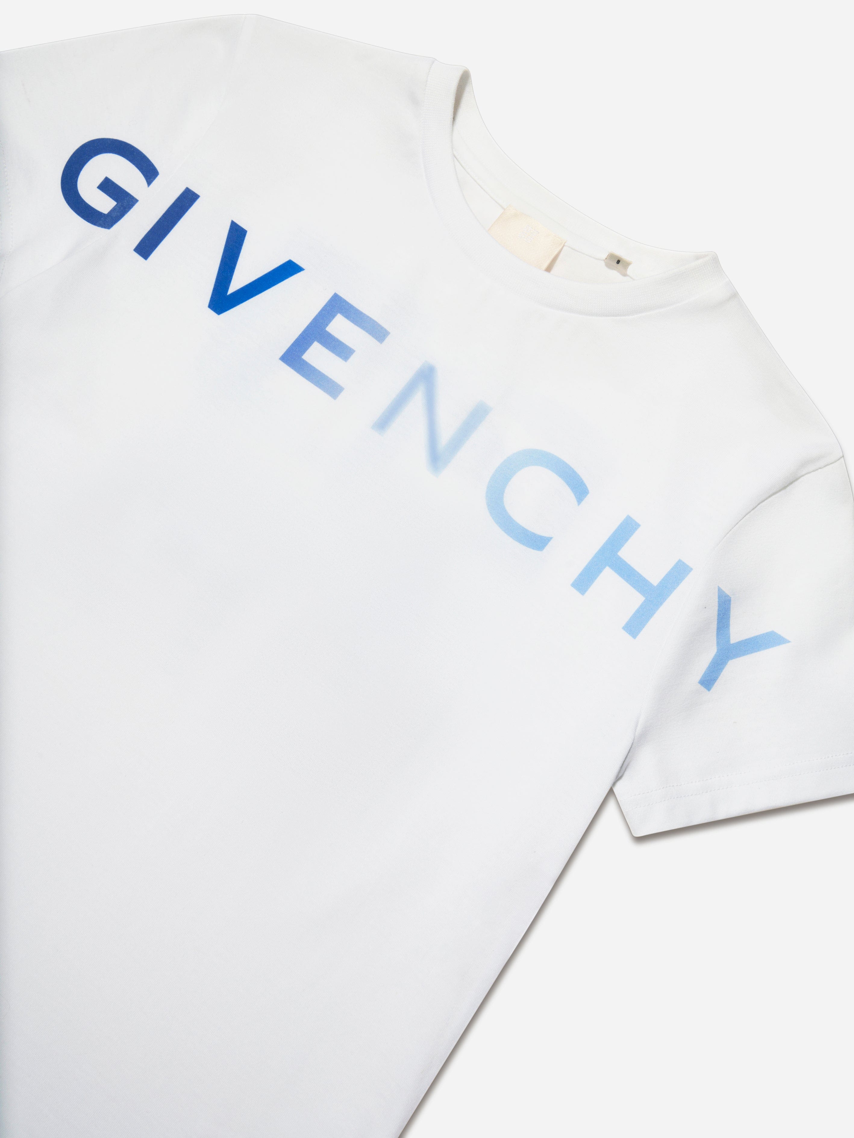 Givenchy Boys Logo Print T-Shirt in White