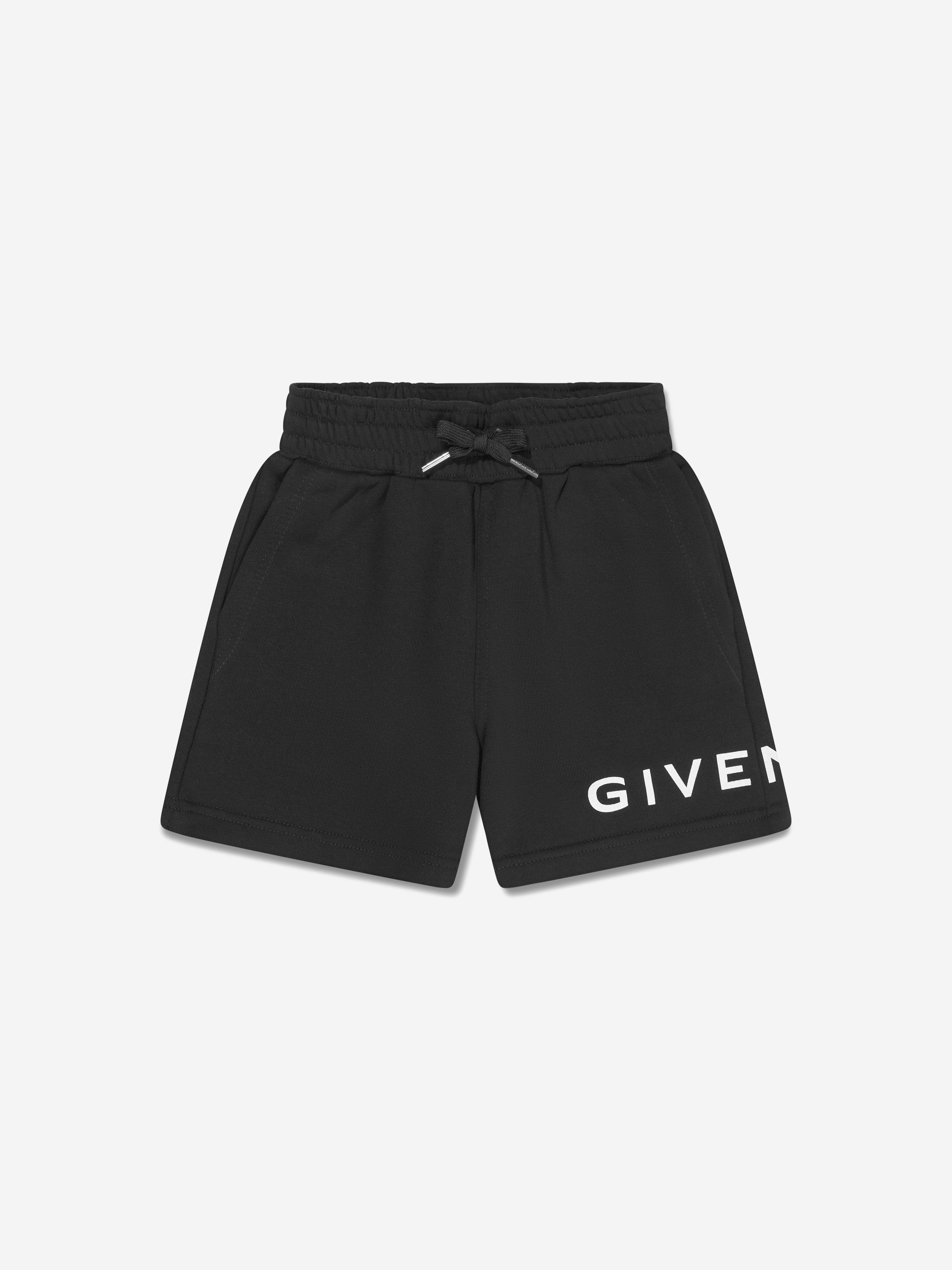 Givenchy Boys Logo Print Shorts in Black