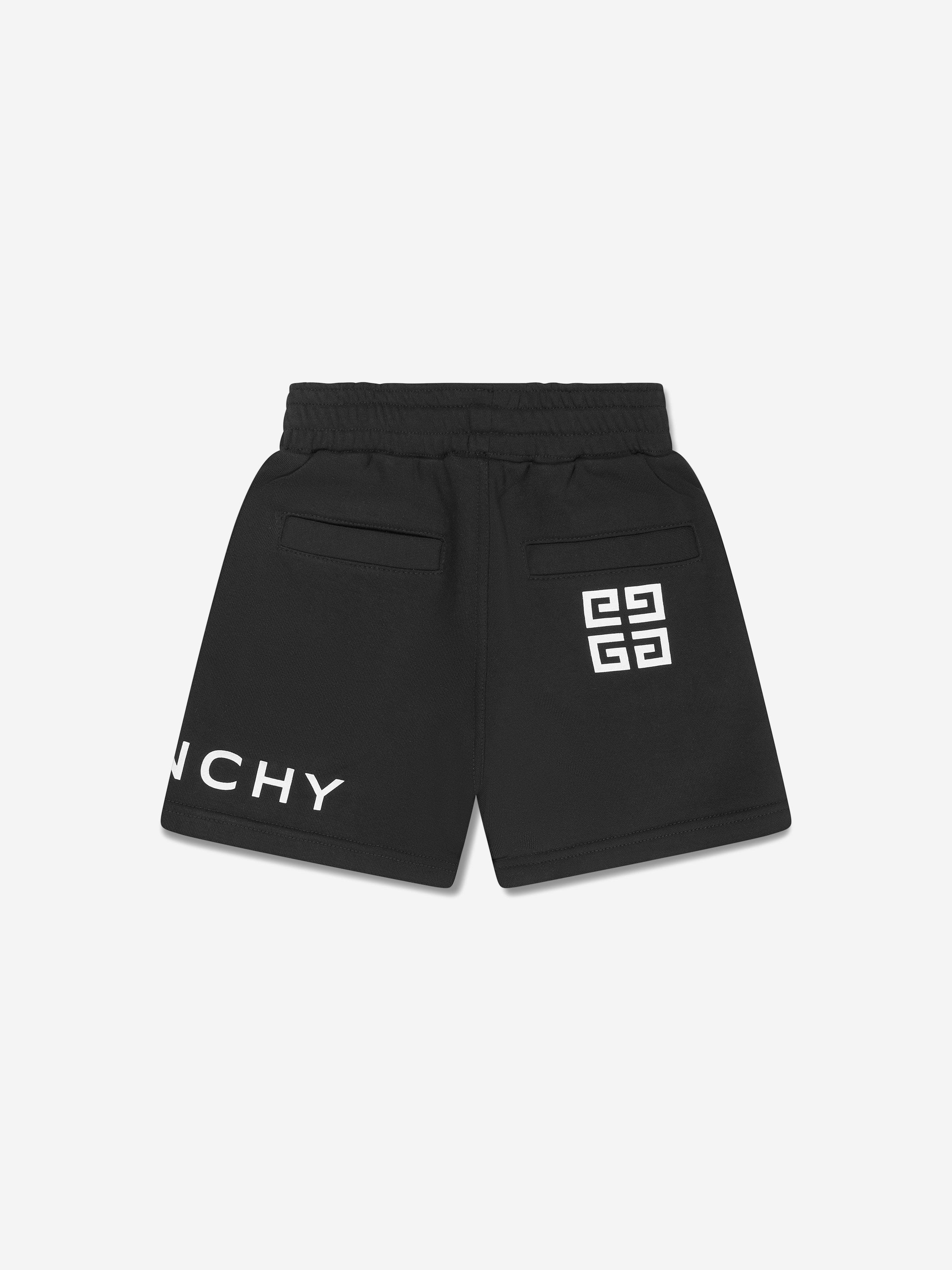 Givenchy Boys Logo Print Shorts in Black