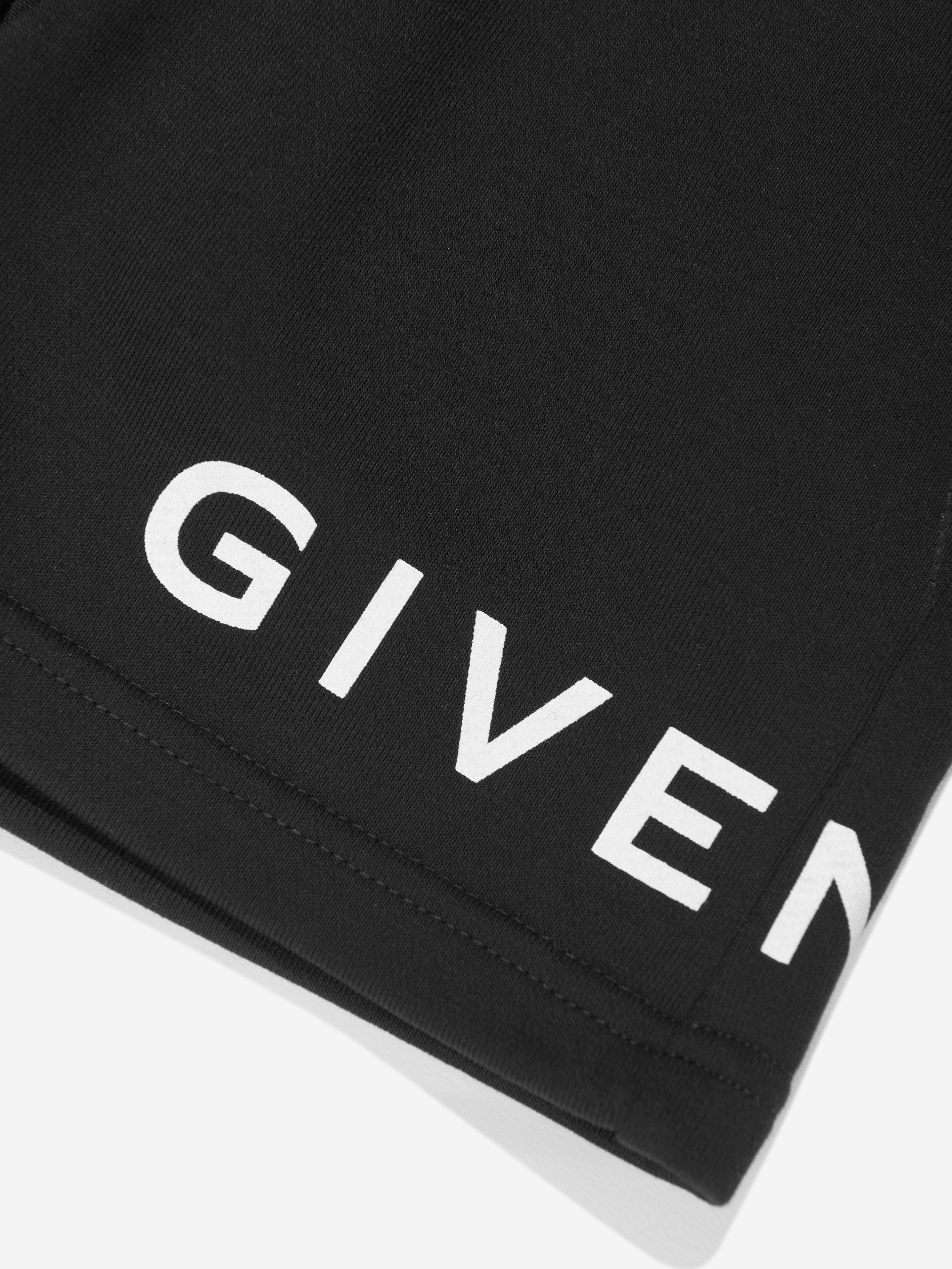 Givenchy Boys Logo Print Shorts in Black