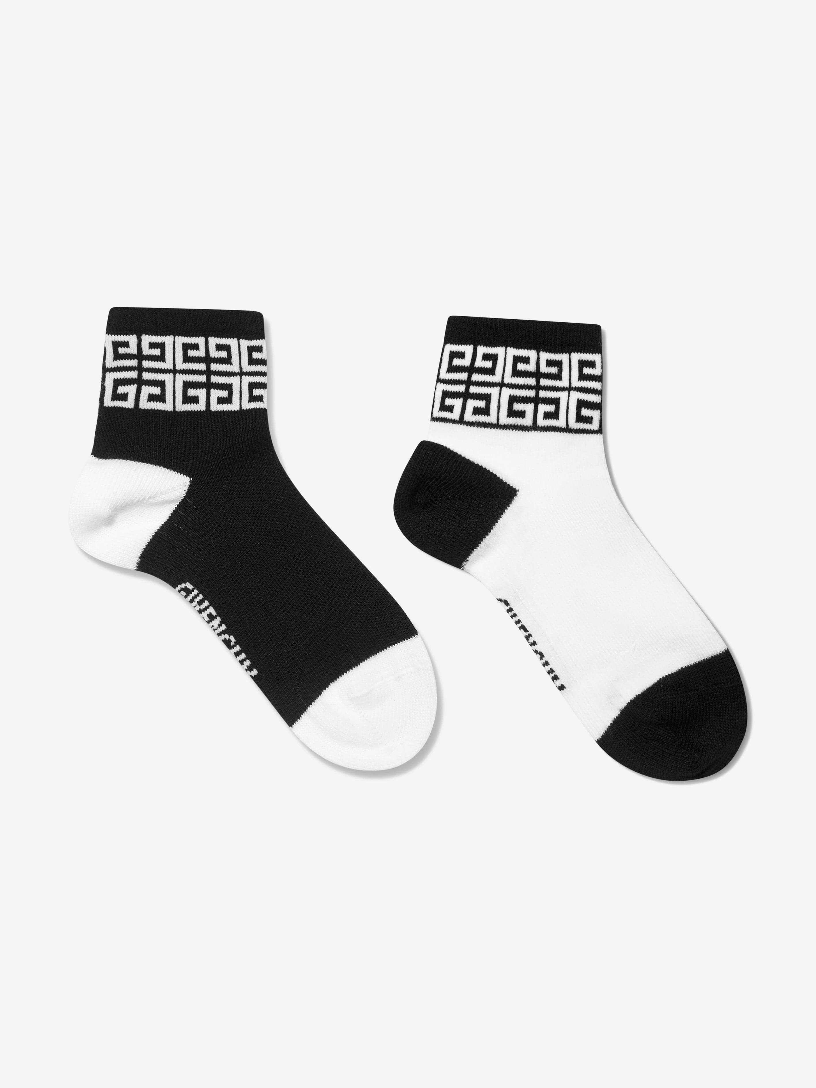 Givenchy Boys Jacquard Logo Socks Set (2 Pairs) in White