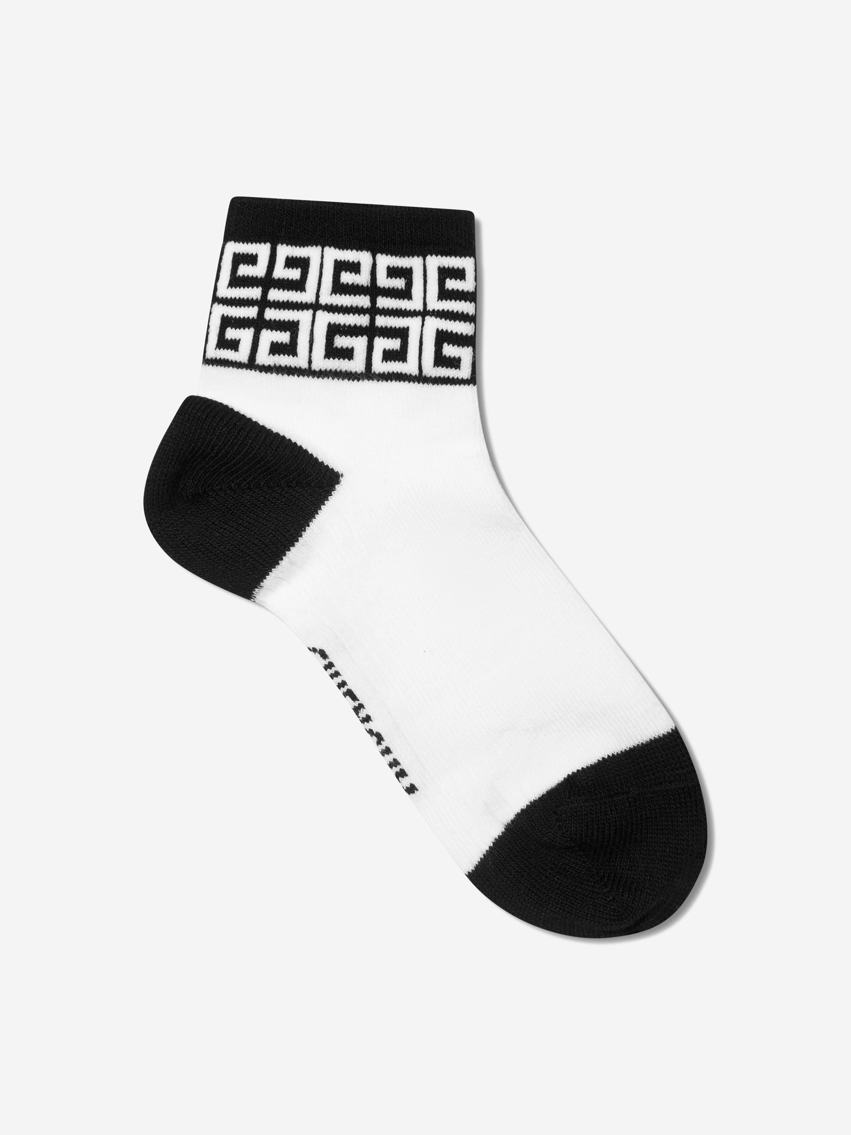 Givenchy Boys Jacquard Logo Socks Set (2 Pairs) in White