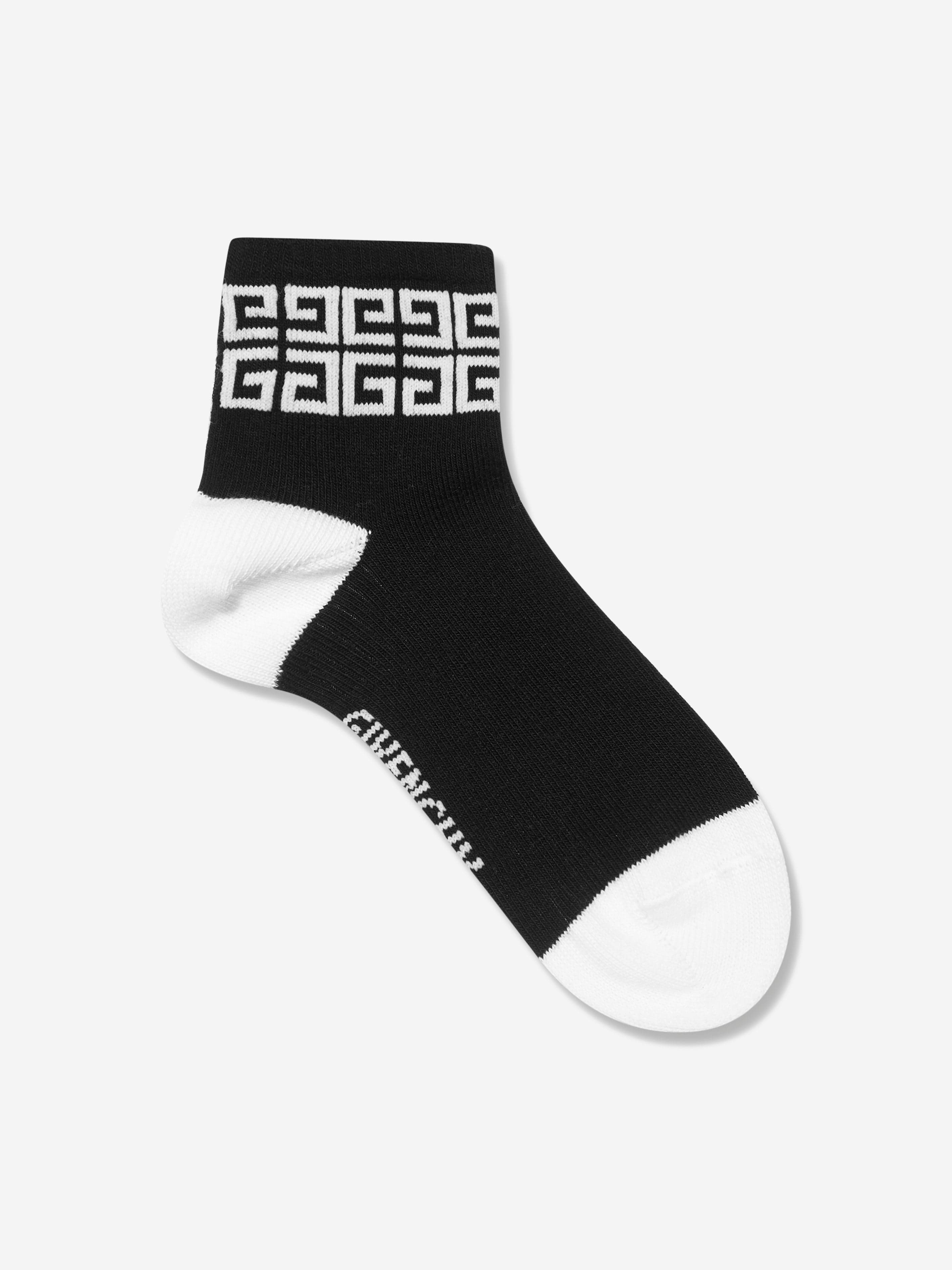 Givenchy Boys Jacquard Logo Socks Set (2 Pairs) in White