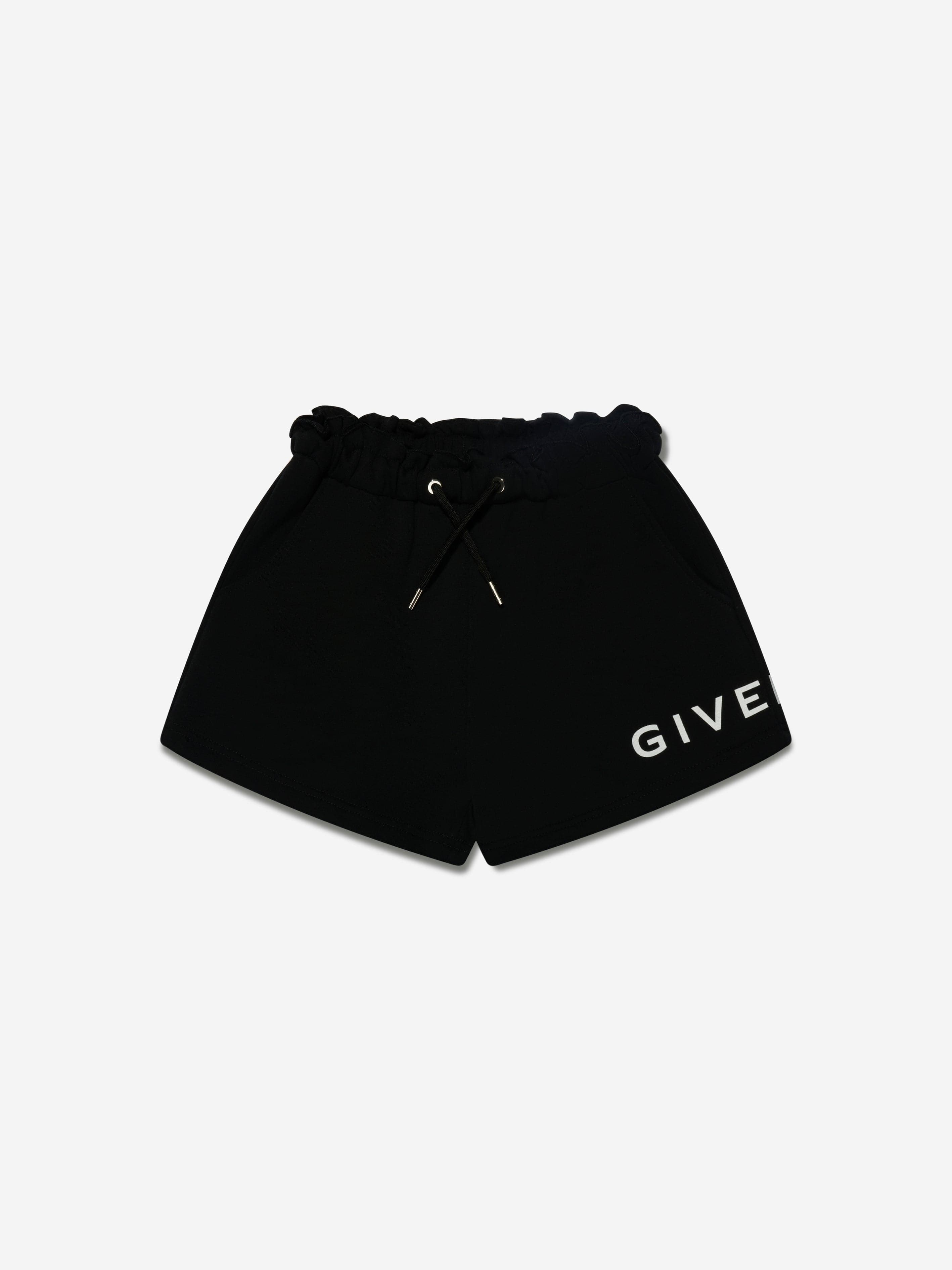 Givenchy Girls Logo Print Shorts in Black