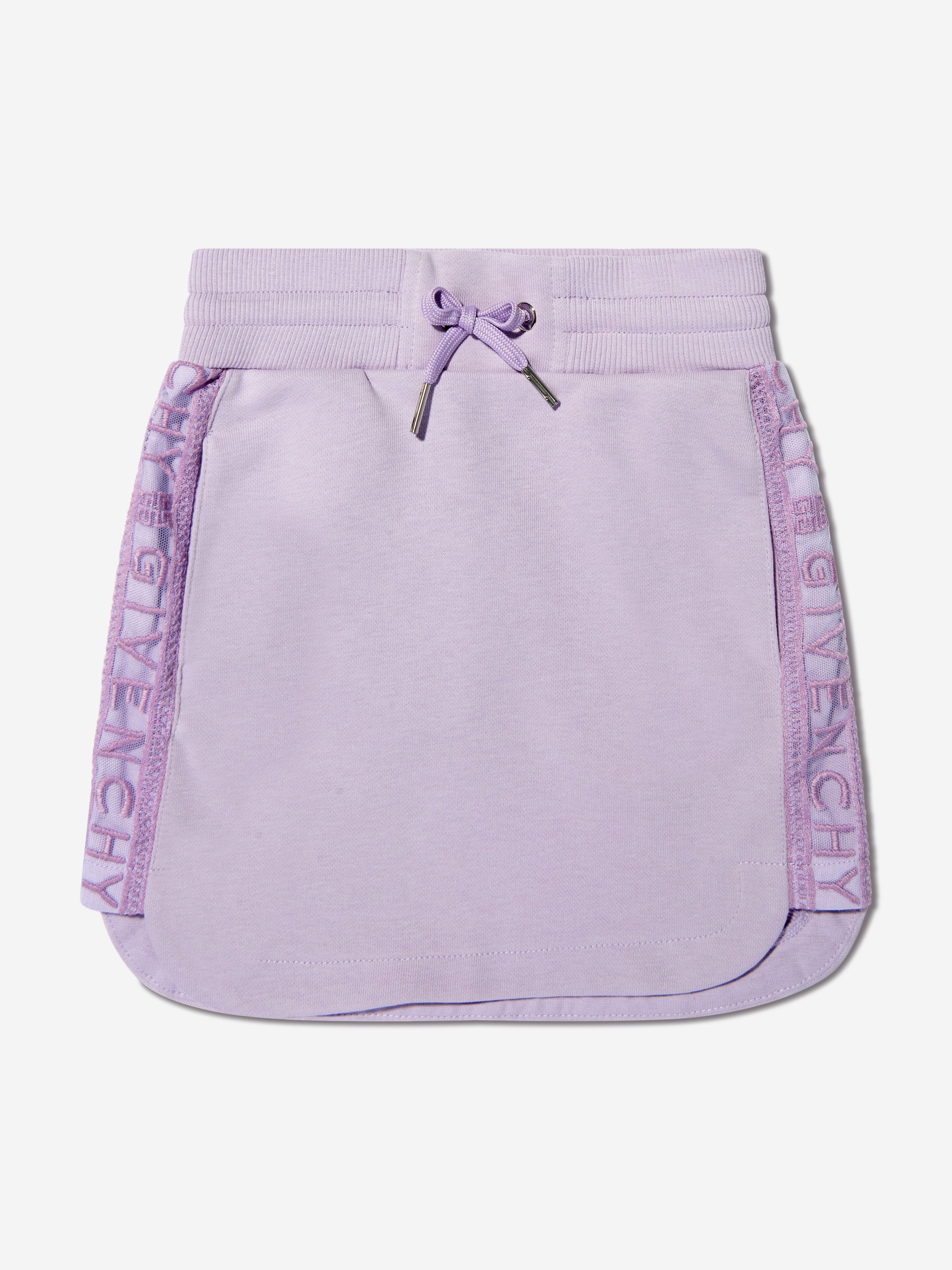 Givenchy Girls Logo Band Fleece Skirt in Lilac