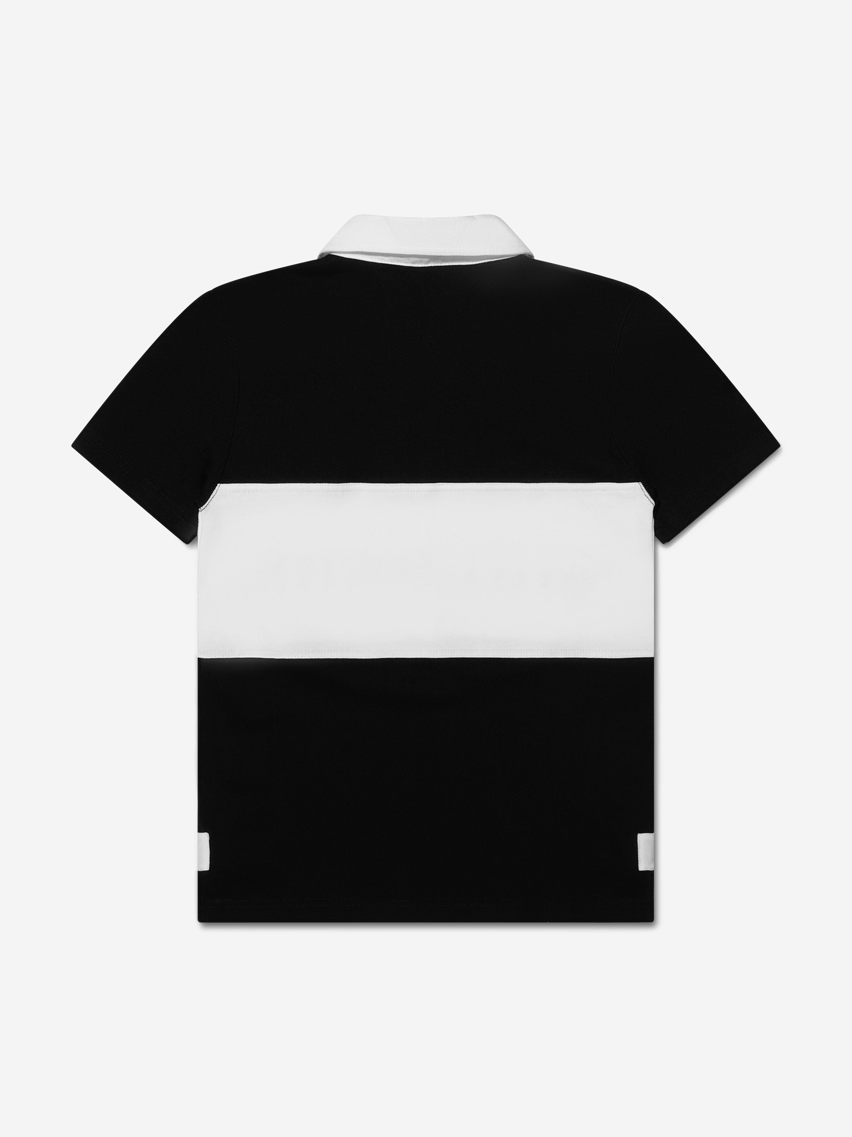 Givenchy Boys Embroidered Logo Rugby Polo Shirt in Black