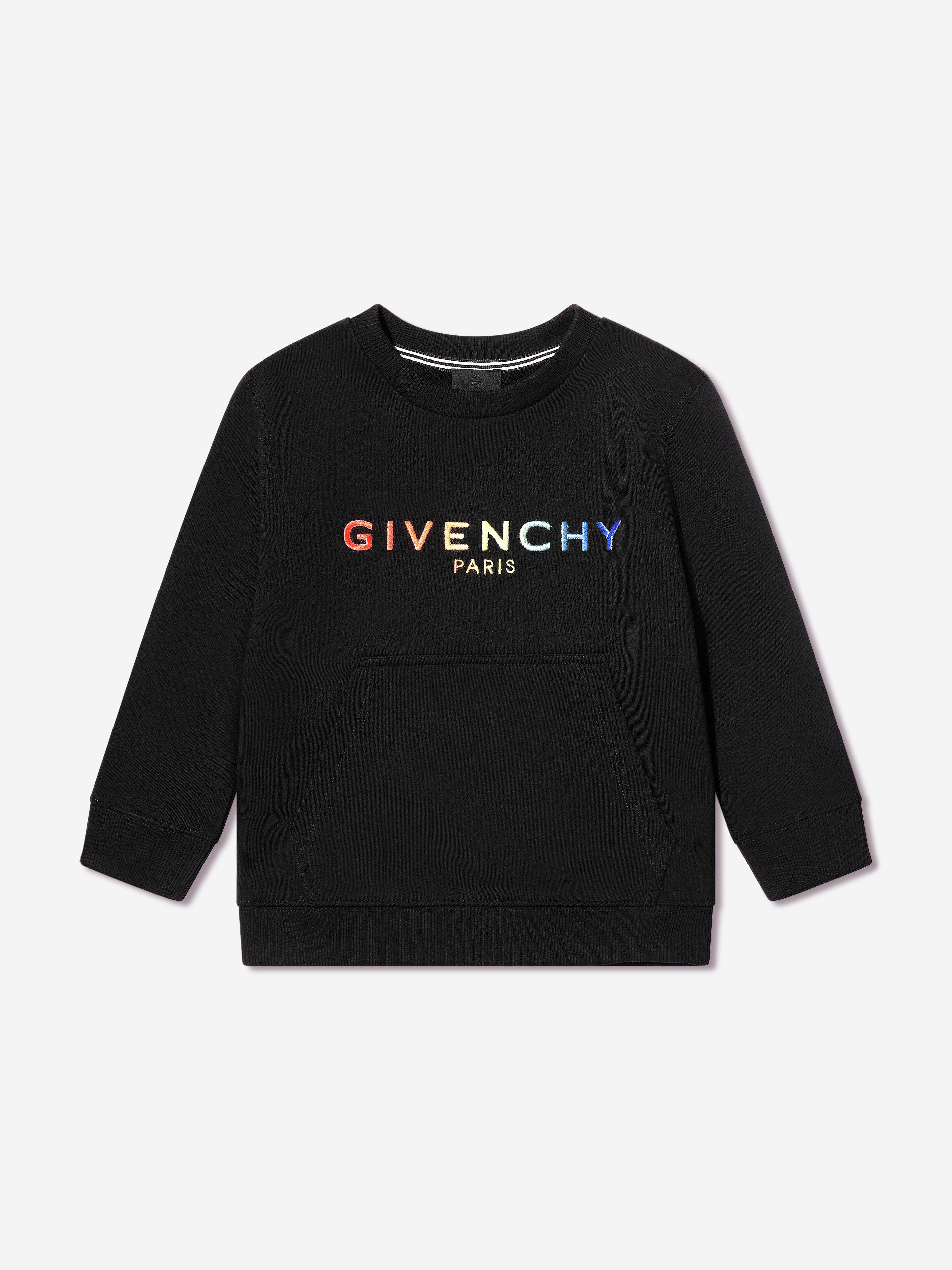 Givenchy Boys Embroidered Logo Sweatshirt in Black