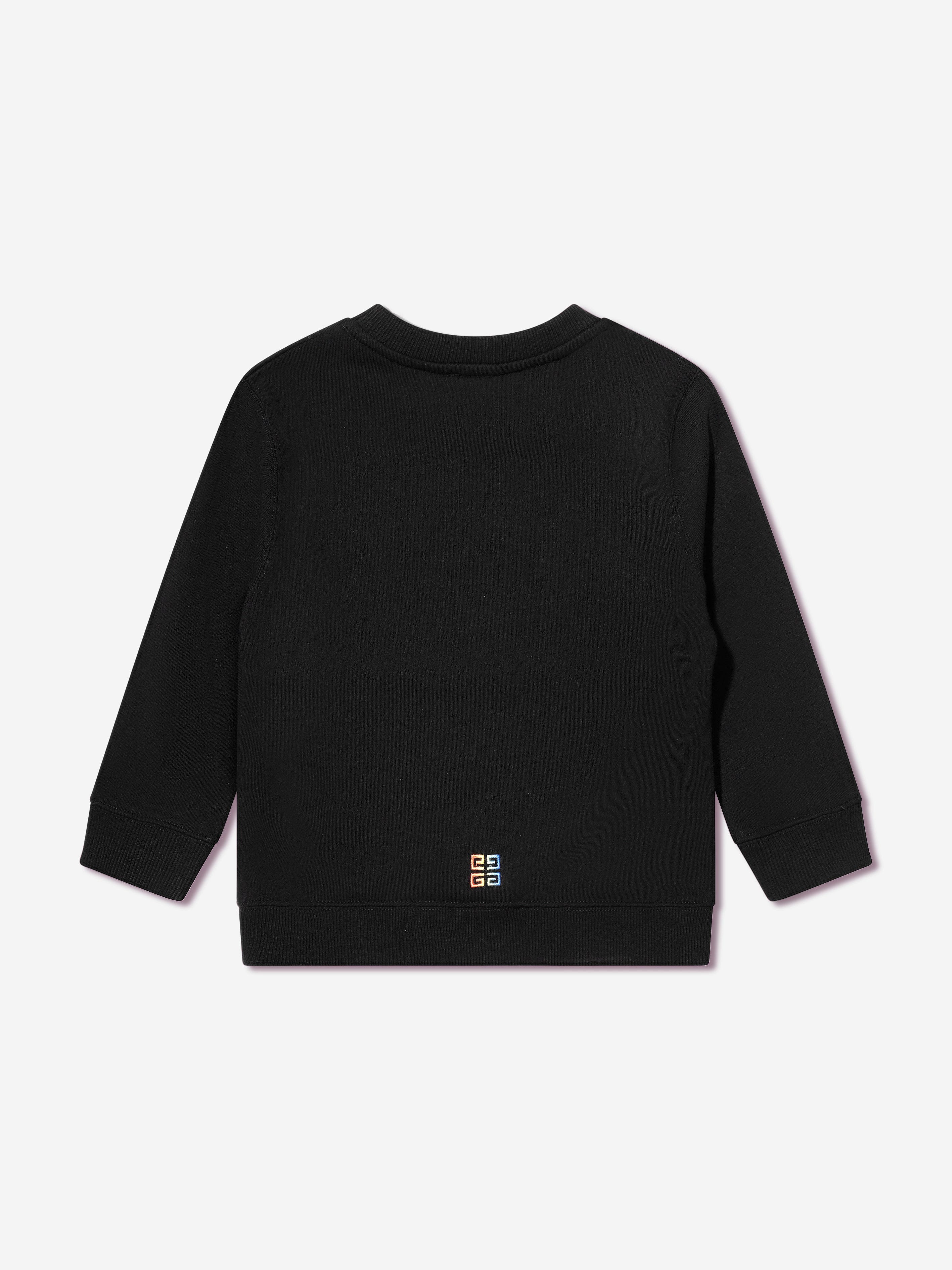 Givenchy Boys Embroidered Logo Sweatshirt in Black