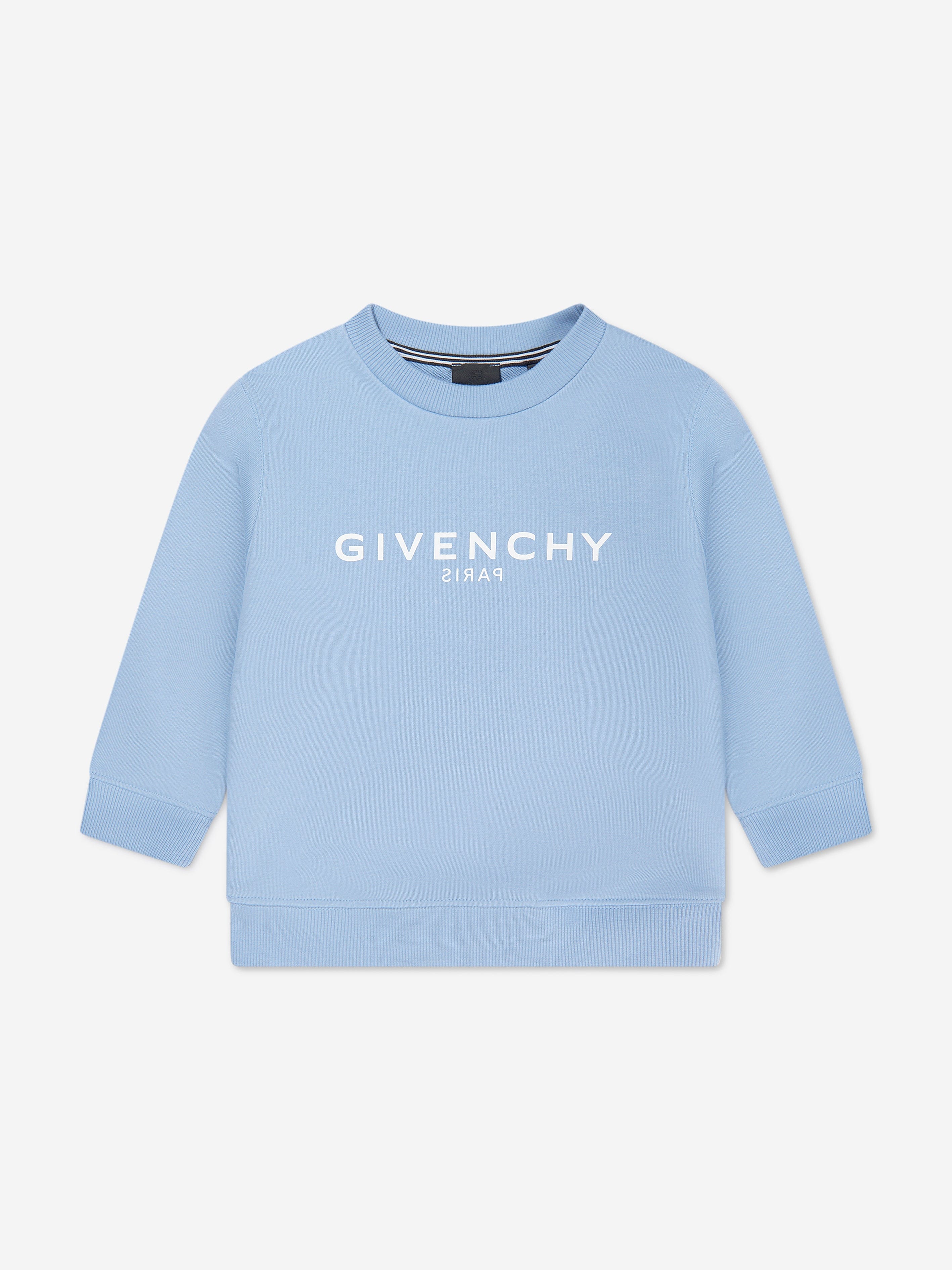 Givenchy Boys Logo Print Sweatshirt in Blue