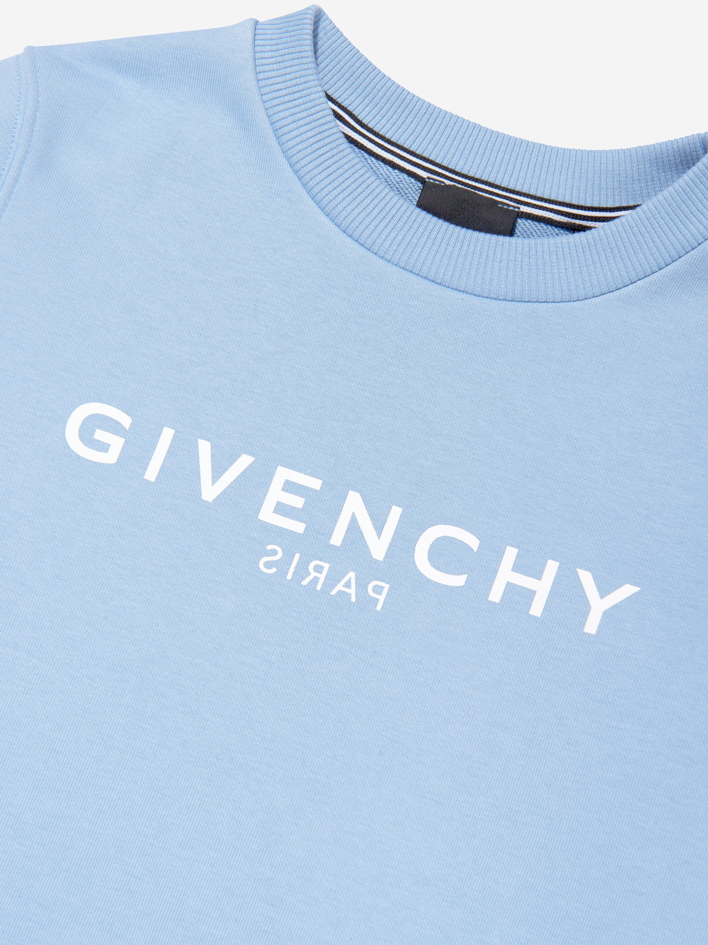 Givenchy Boys Logo Print Sweatshirt in Blue