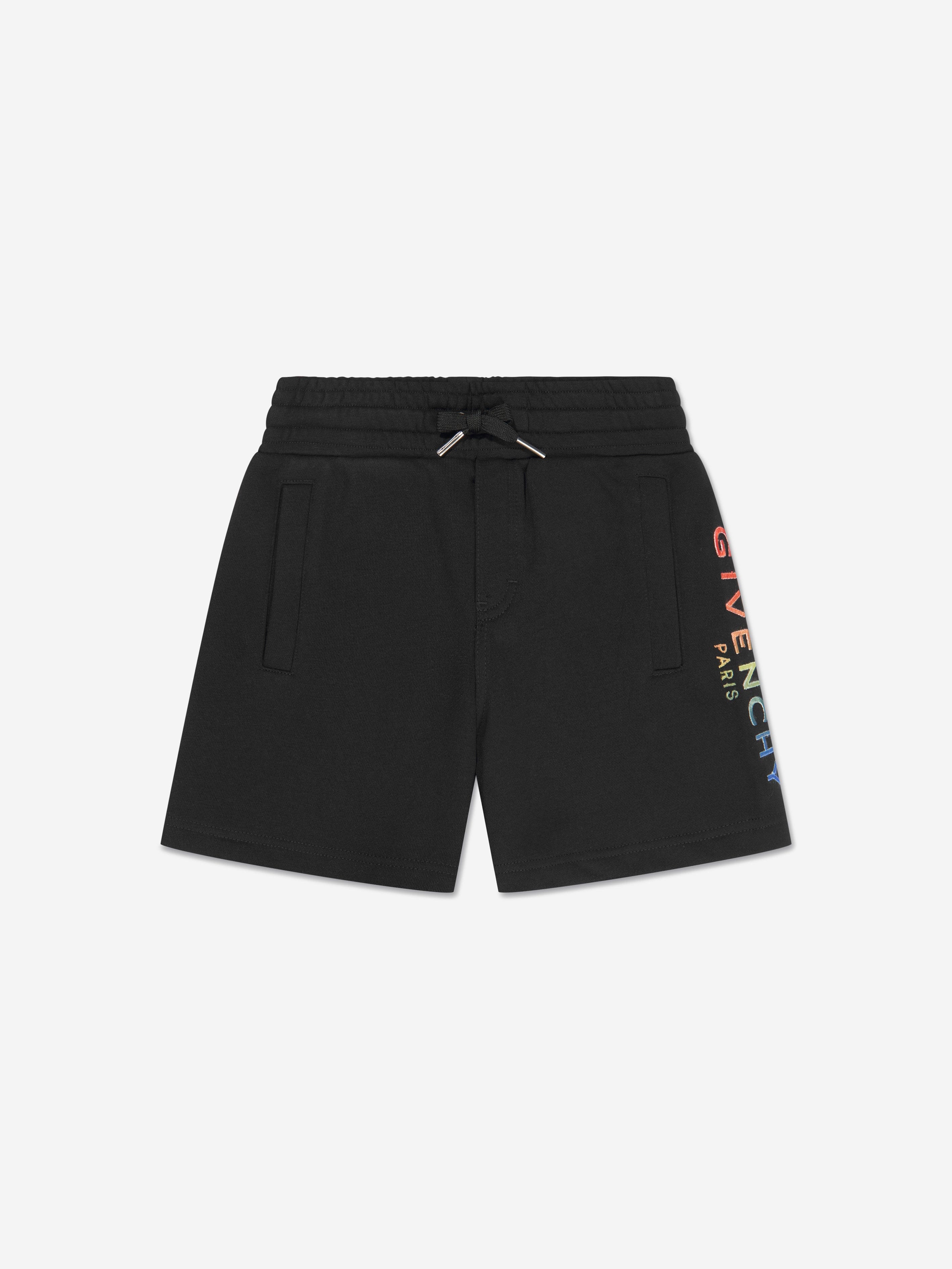 Givenchy Boys Embroidered Logo Shorts in Black