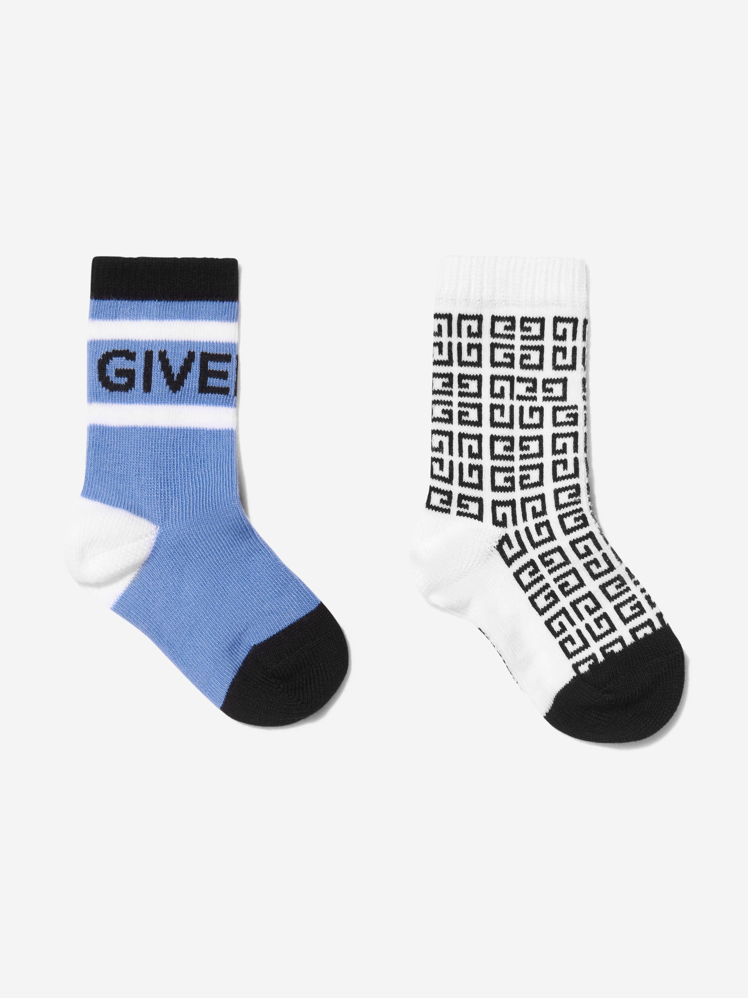 Givenchy Boys Jacquard Logo Socks in White