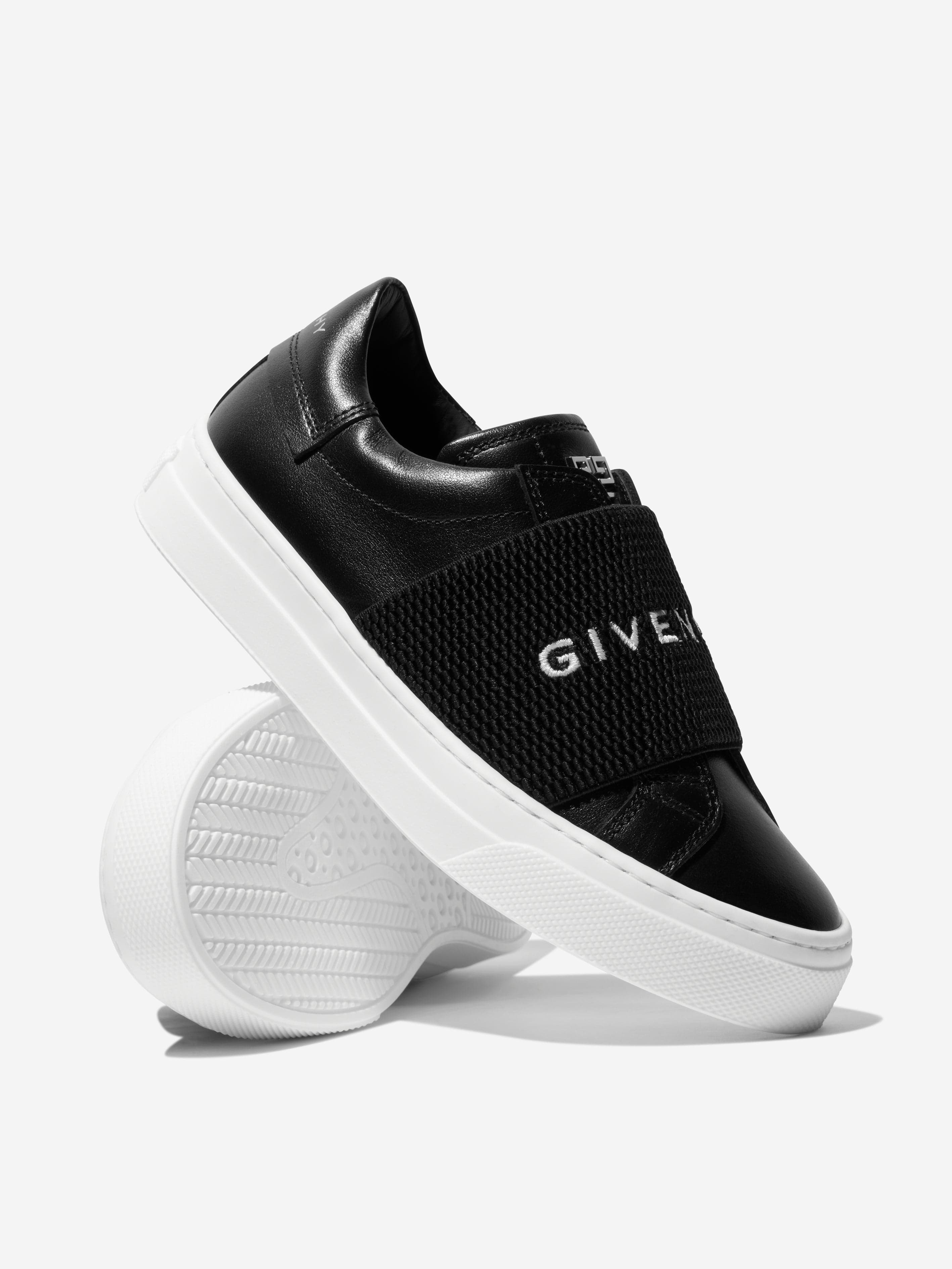 Givenchy Boys Leather Logo Trainers